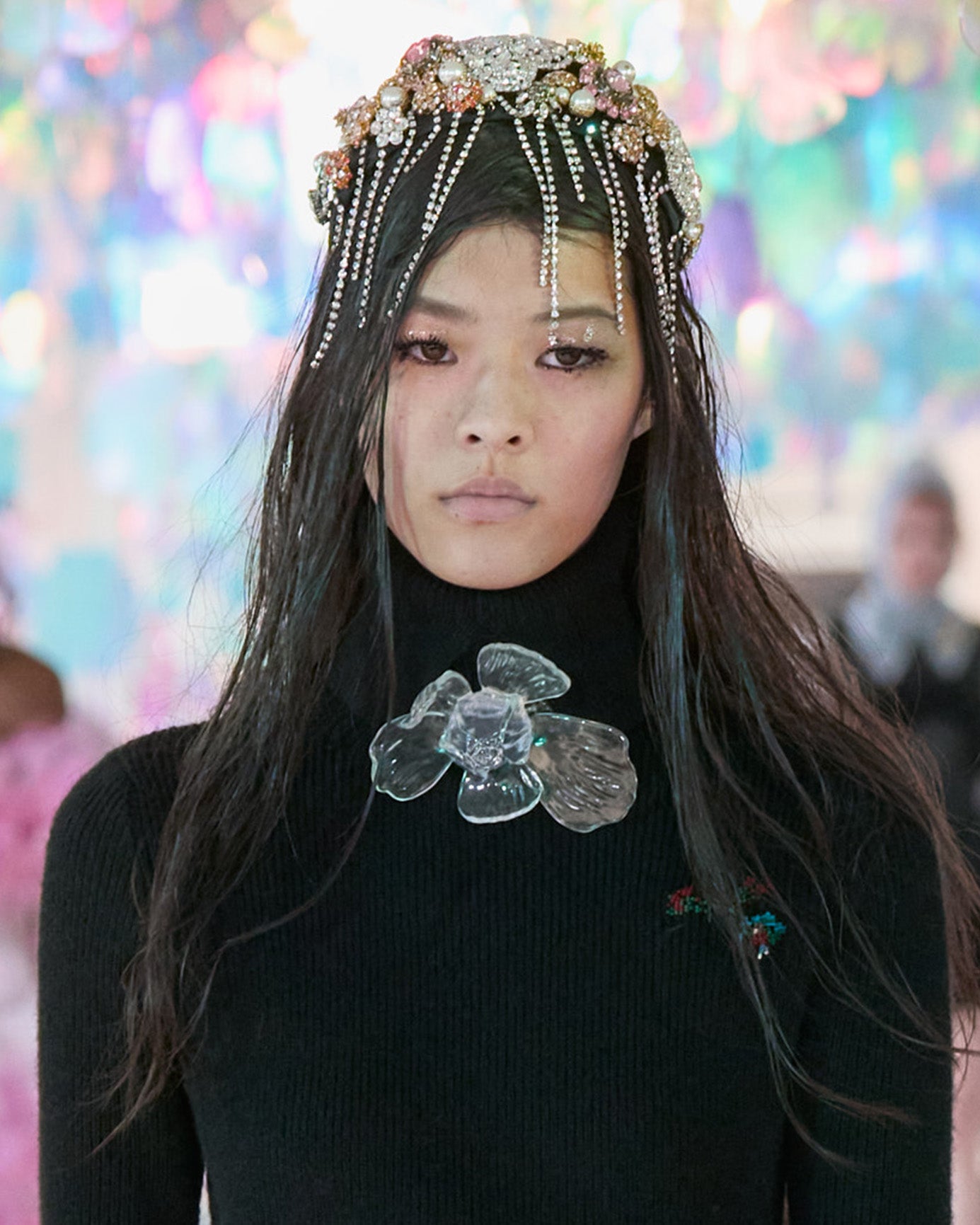 3D PRINTED FLOWER BEADED CHOCKER