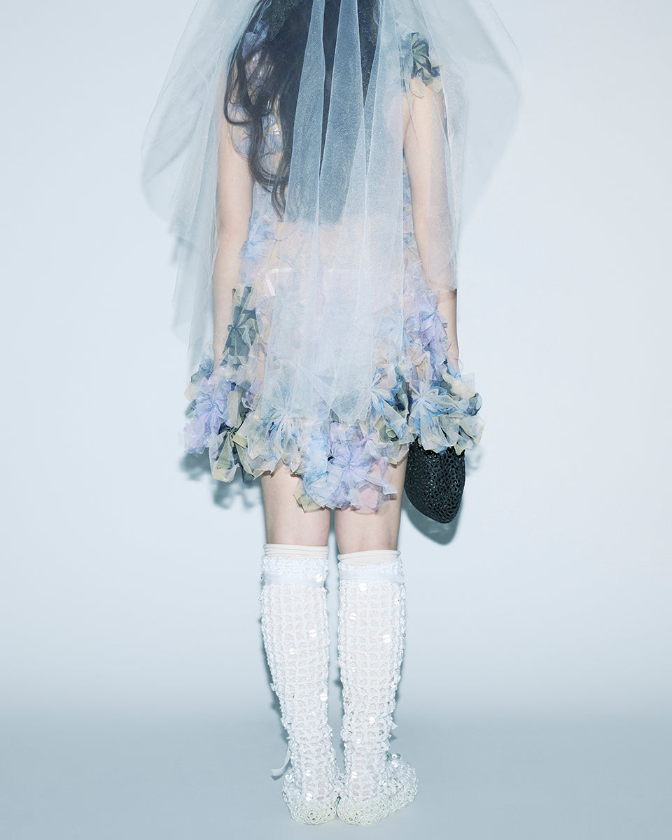 PURPLE AIR WHIRL MINI SHORT SLEEVE DRESS EVENING DRESSES