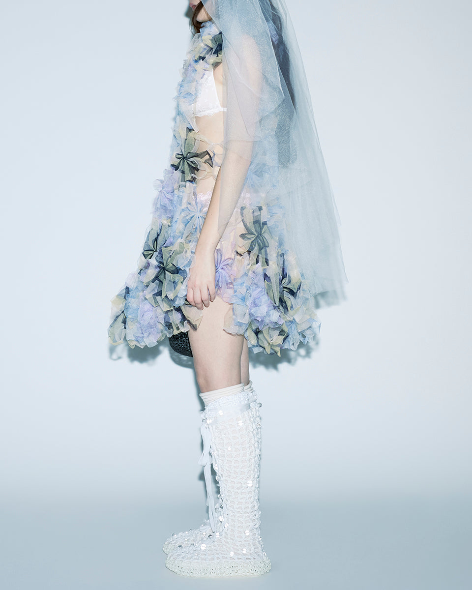 PURPLE AIR WHIRL MINI SHORT SLEEVE DRESS EVENING DRESSES