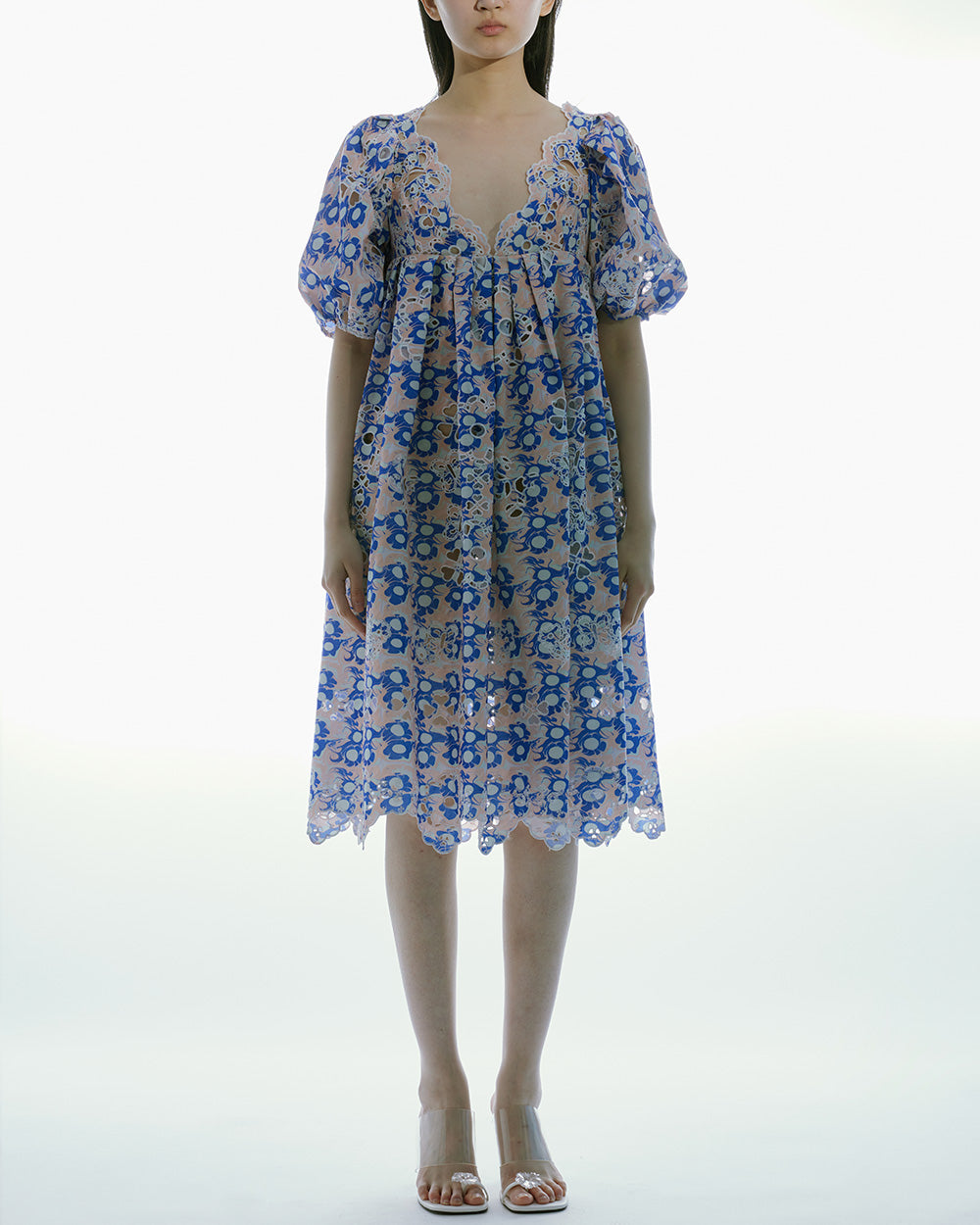 balloon sleeve embroidered dress NEW LINI GABRIELLA BALLOON-SLEEVE EMBROIDERED DRESS 1201095LN SIZE XS $298.00