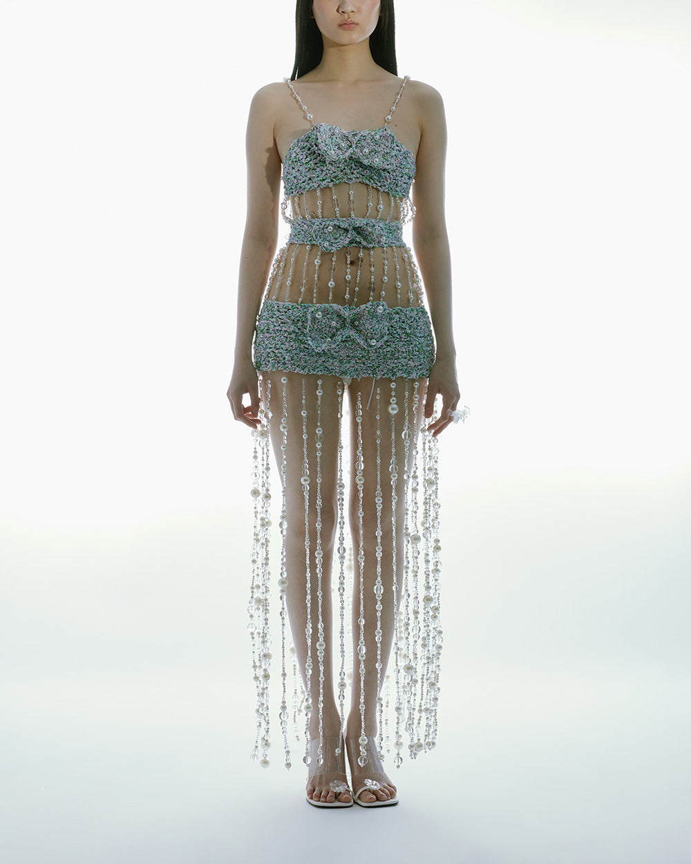 SUSAN FANG BEADED CROCHET DRESS SUSAN FANG BEADED CROCHET DRESS