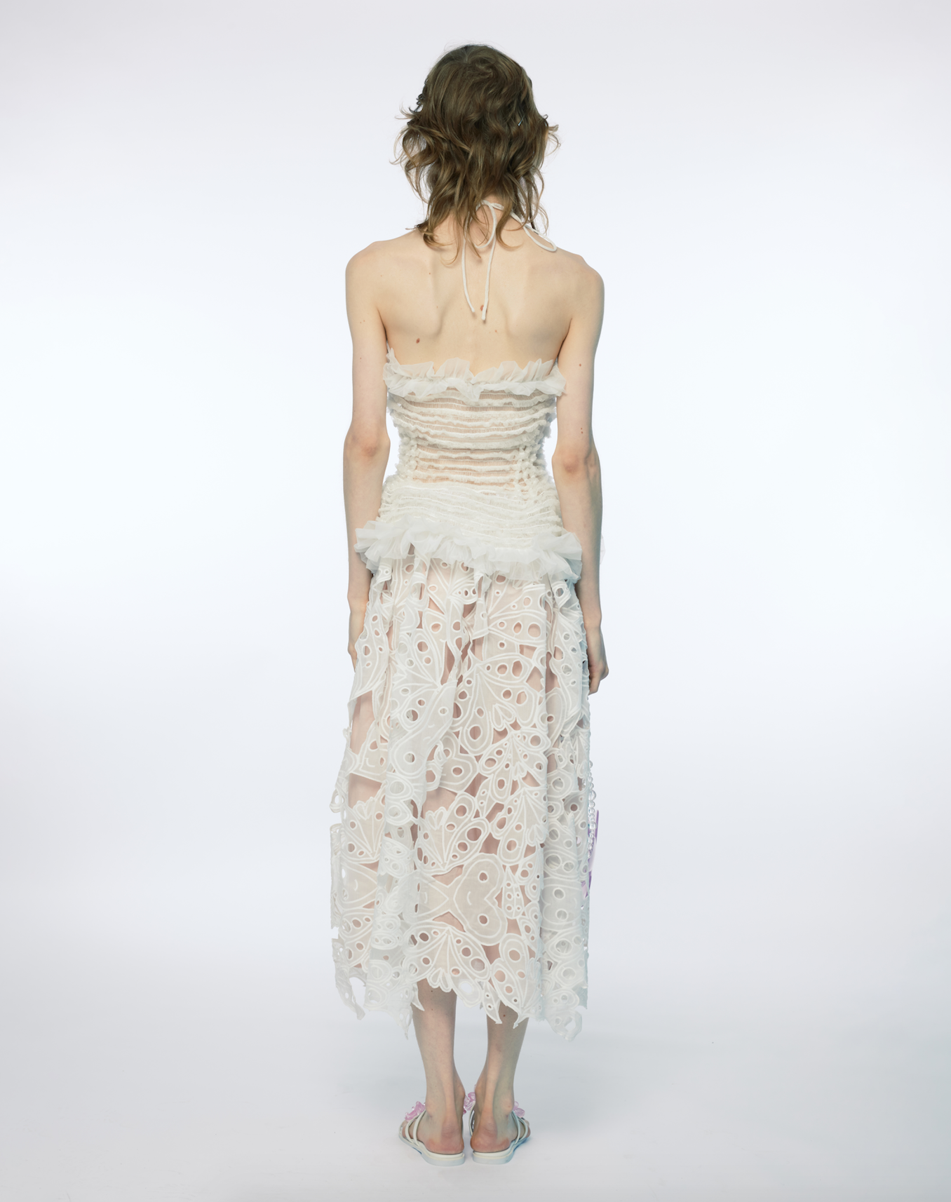 BRODERIE ANGALISE COTTON MAXI LONG WOMEN SKIRT