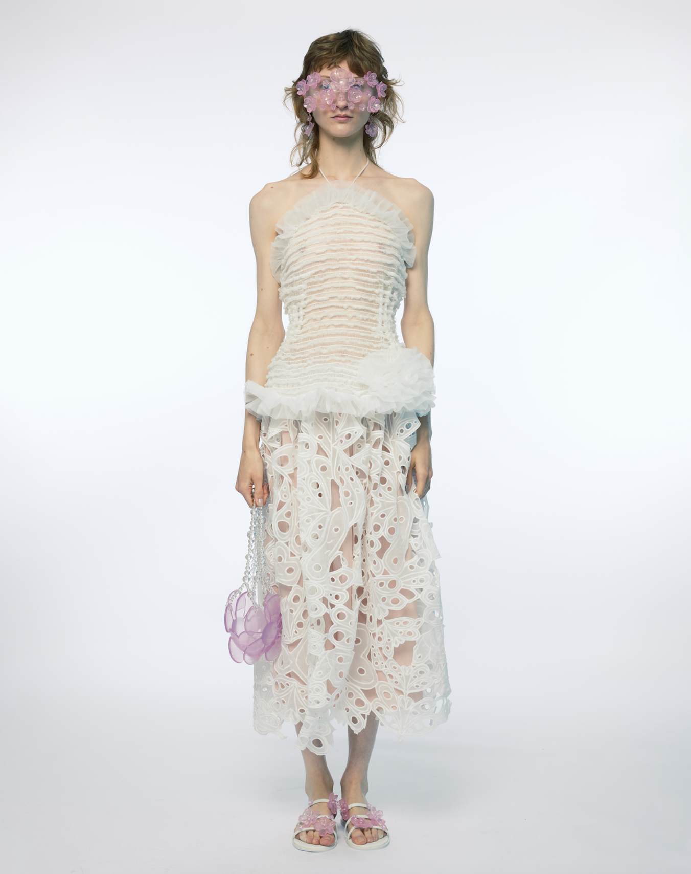 BRODERIE ANGALISE COTTON MAXI LONG WOMEN SKIRT