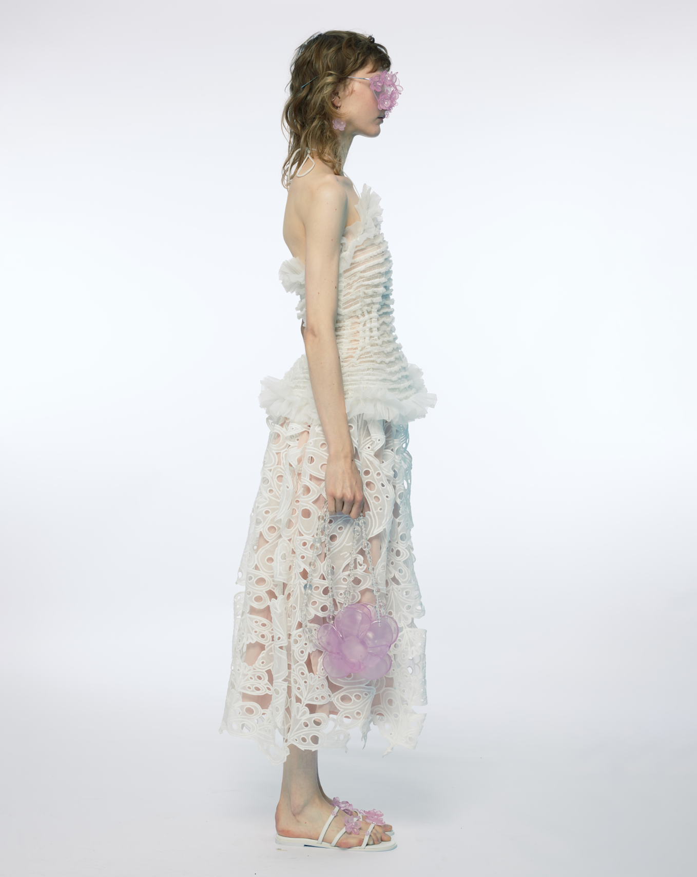BRODERIE ANGALISE COTTON MAXI LONG WOMEN SKIRT