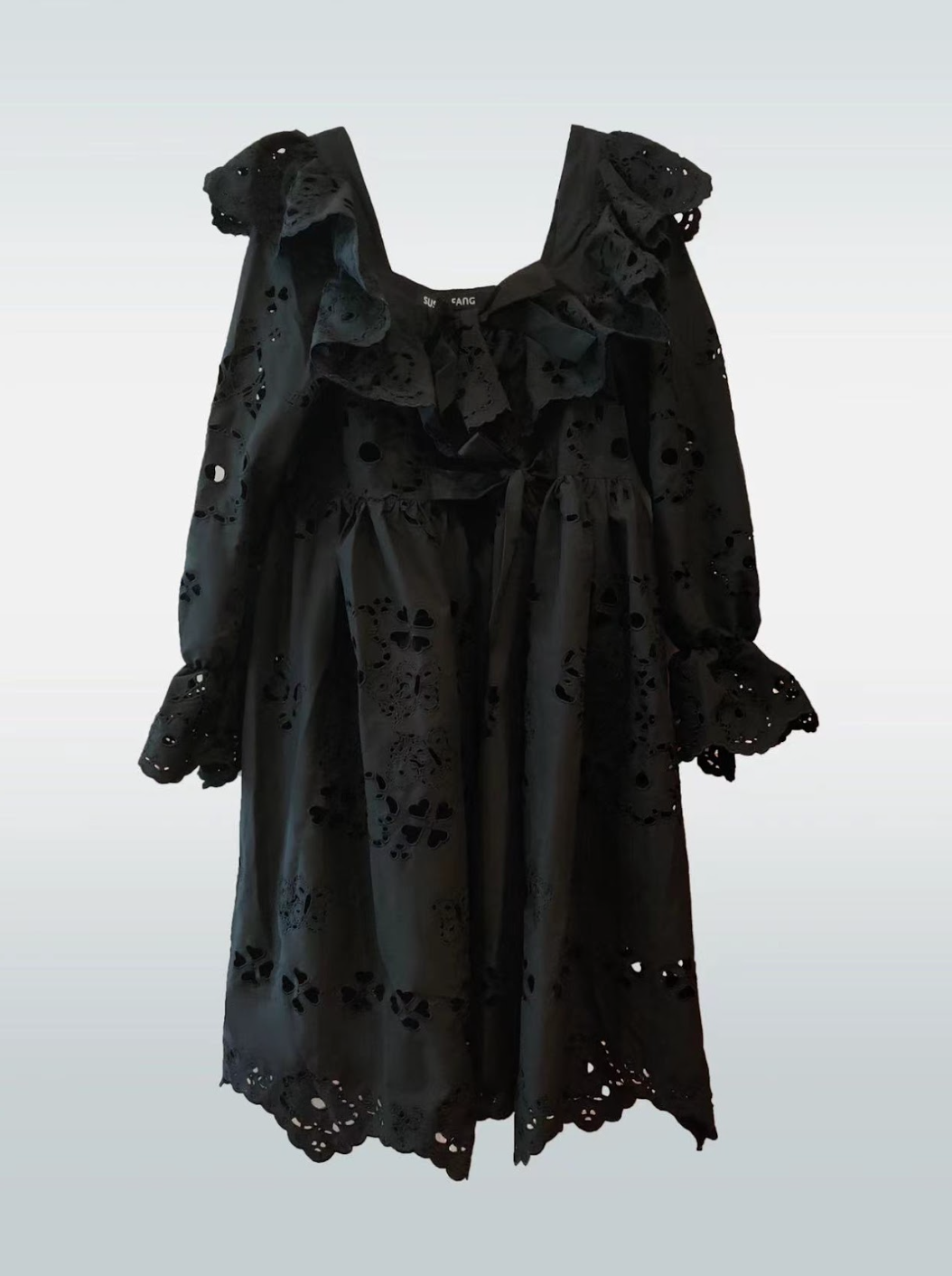 LONG SLEEVES FRILL DRESS