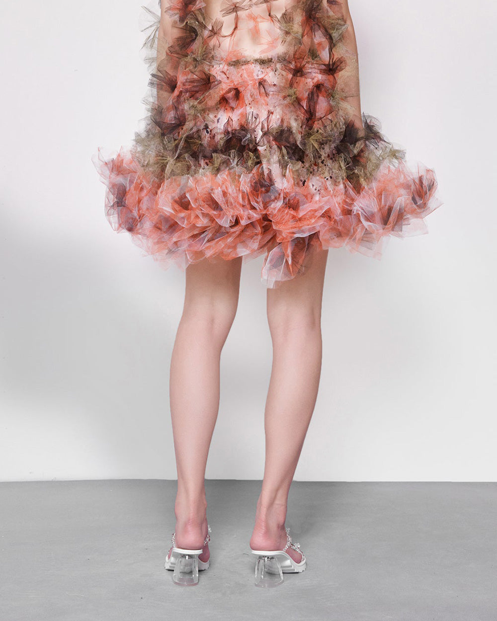 WOMEN GIRL MINI SHORT RED DRAPE AIR RIBBON SKIRT