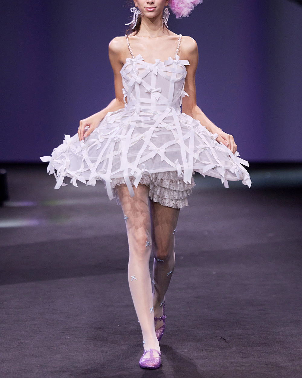 RIBBON BOW CORSET DRESS