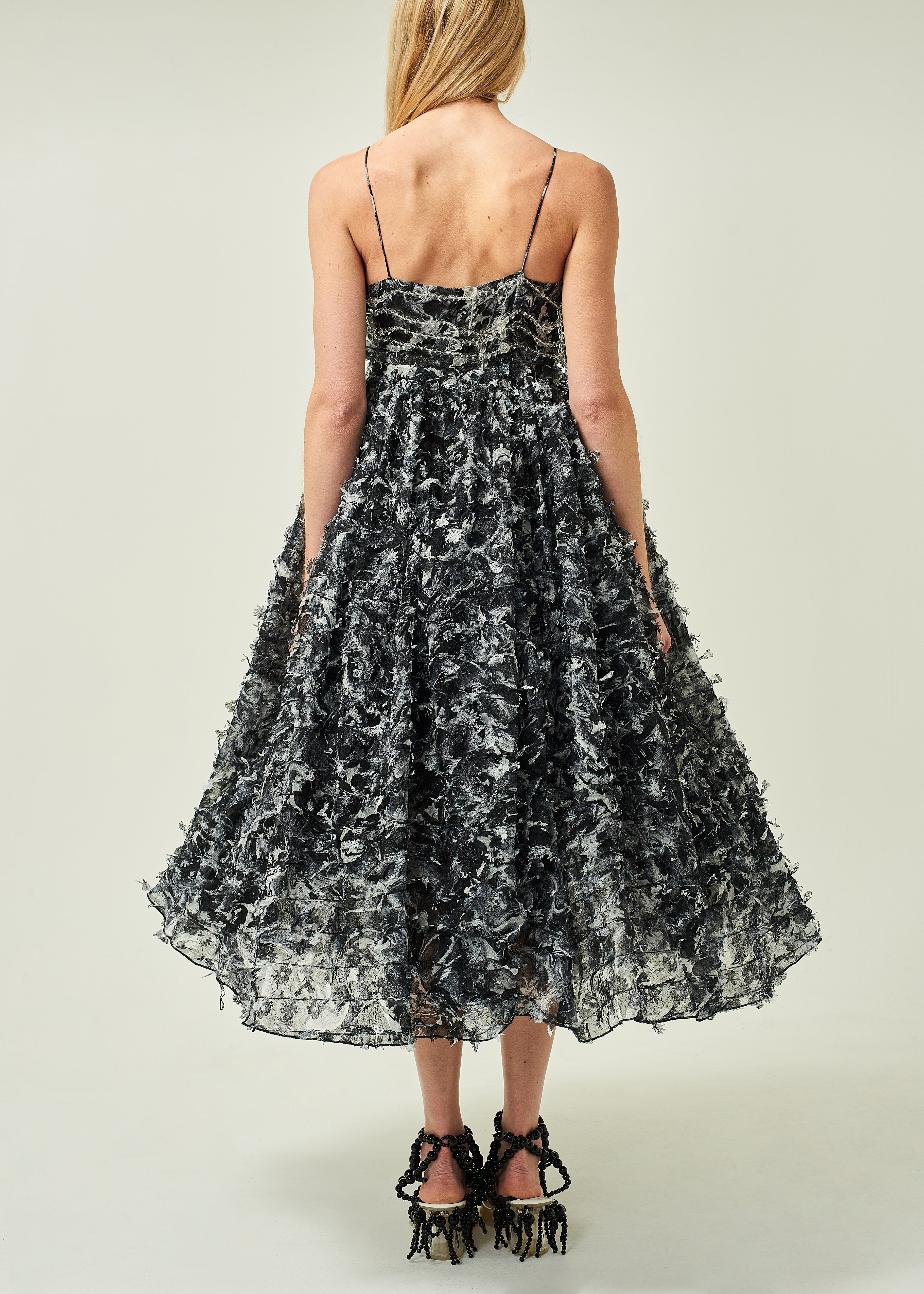 WOMEN SLEEVELESS MIDI BLACK BALL GOWN