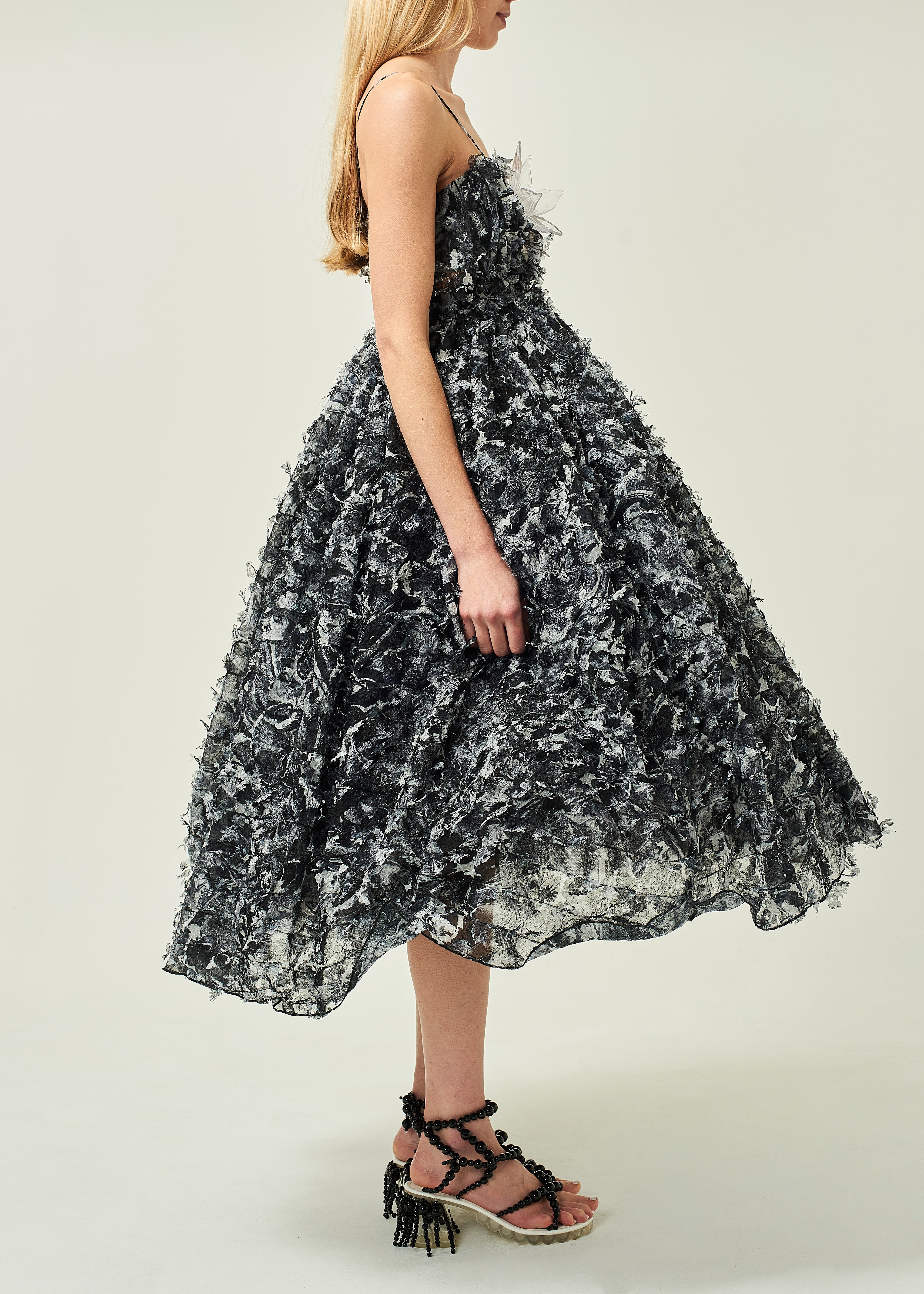 WOMEN SLEEVELESS MIDI BLACK BALL GOWN