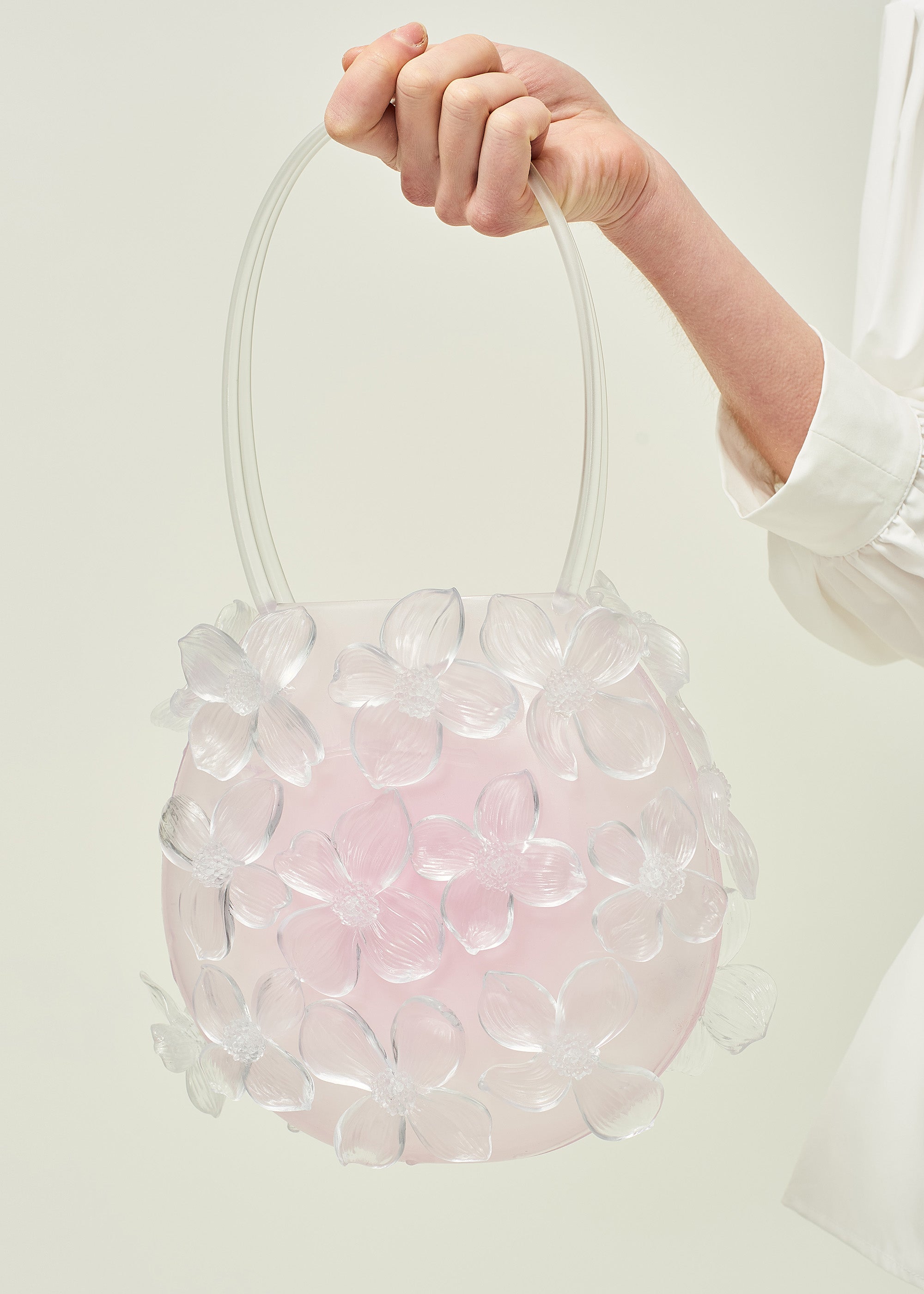 3D PRINTED WOMEN GIRL KOREAN ASIAN STYLE CRYSTAL GRADIENT FLORAL HANDBAG MEDIUM SIZE