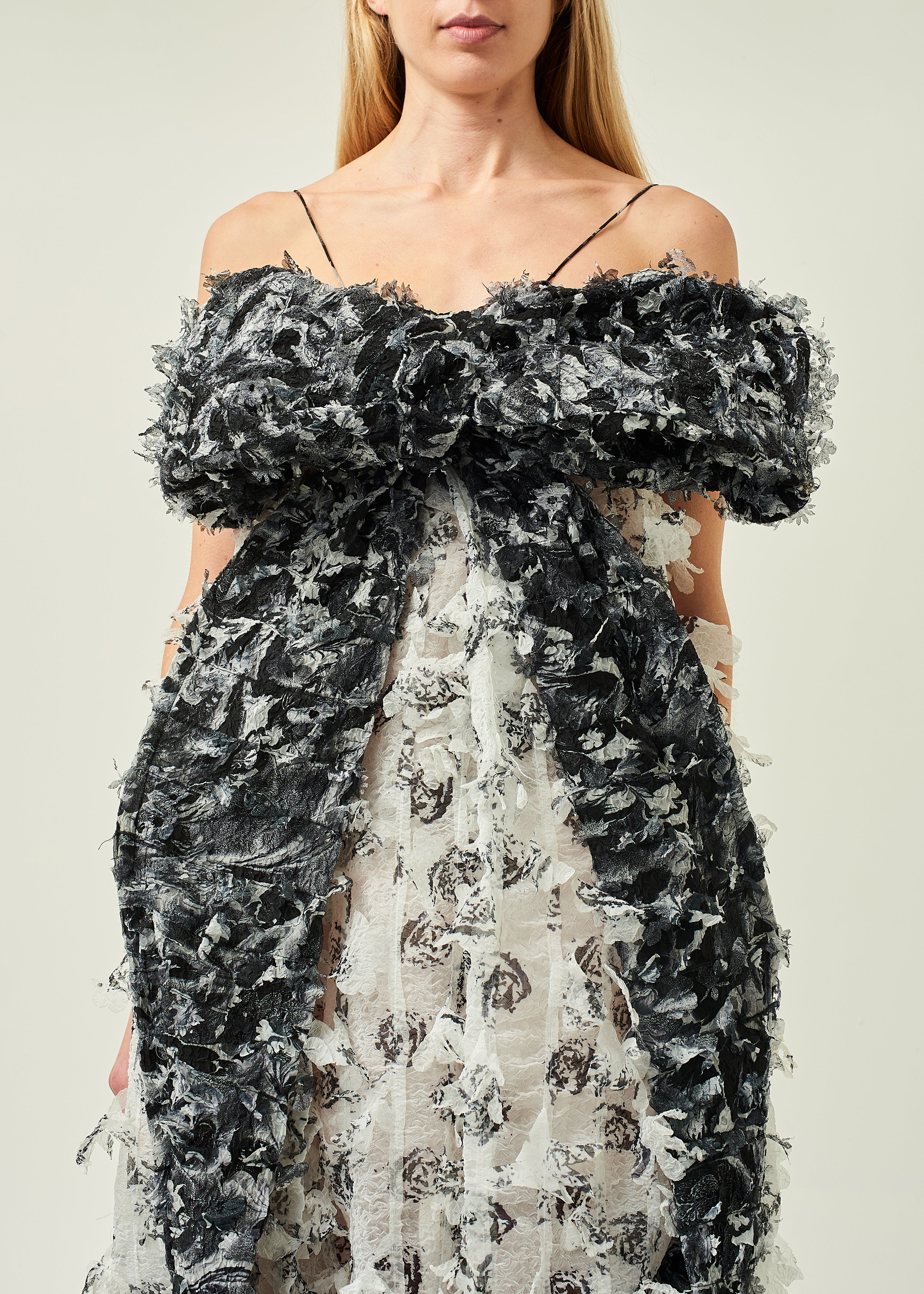 WOMEN MIDI SLEEVELESS BLACK MEGA BOW LASER CUT DRESS