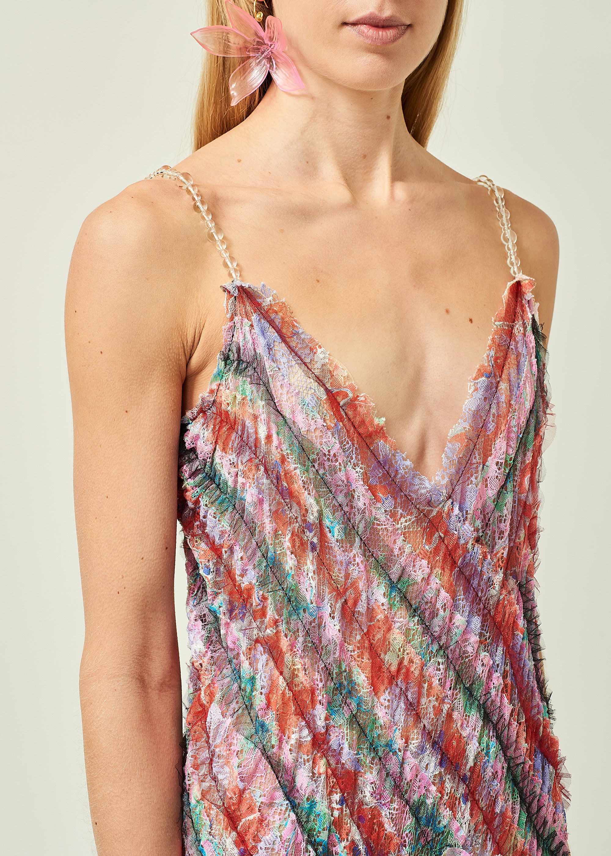 WOMEN STYLE LONG V NECK TIERED MERMAID DRESS