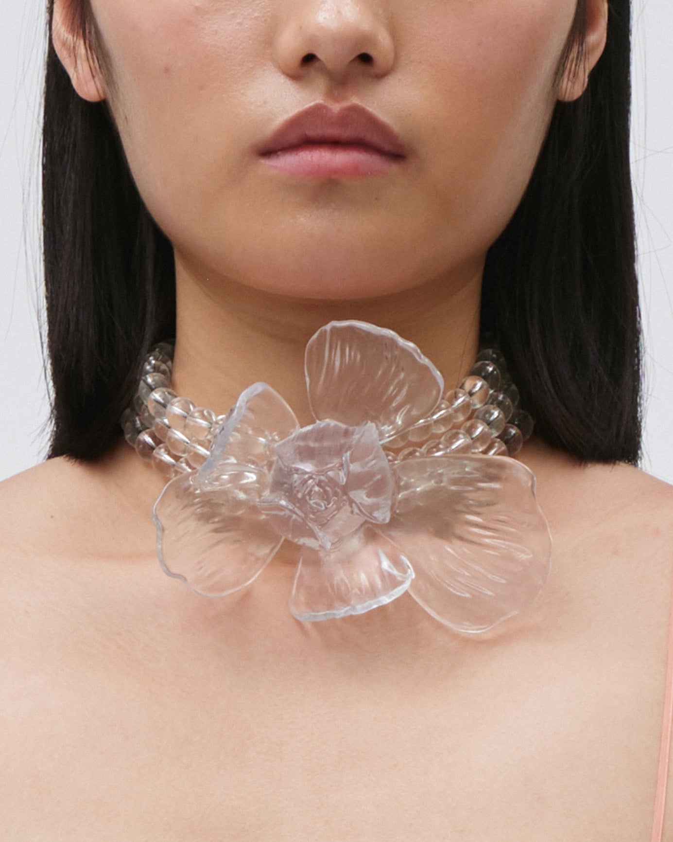 3D PRINTED FLOWER BEADED CHOCKER