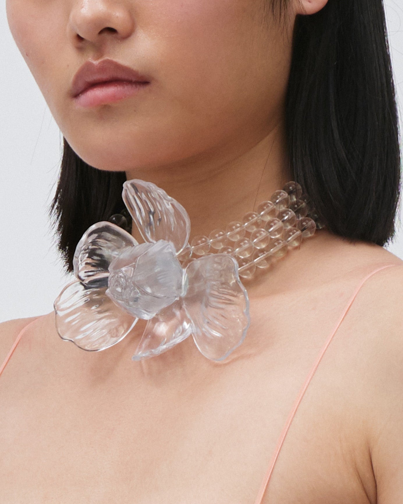 3D PRINTED FLOWER BEADED CHOCKER