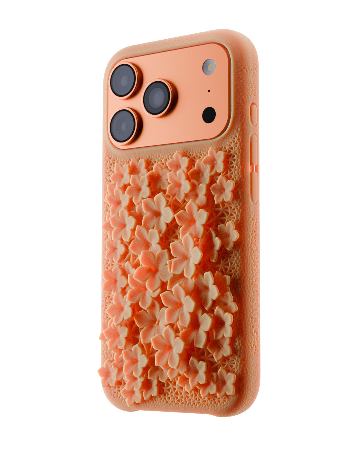 PEACH FLOWER IPHONE CASE 3D PRINTED