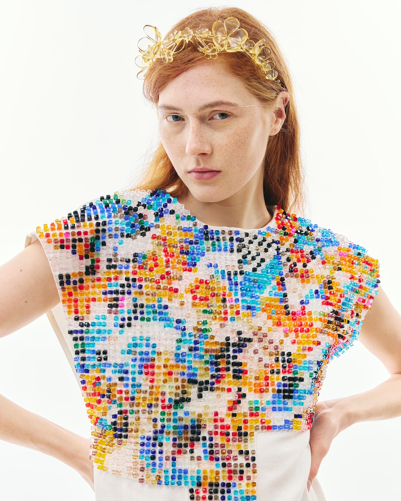 3DPRINTEDFLOWERSUNGLASSESyellowcasual2