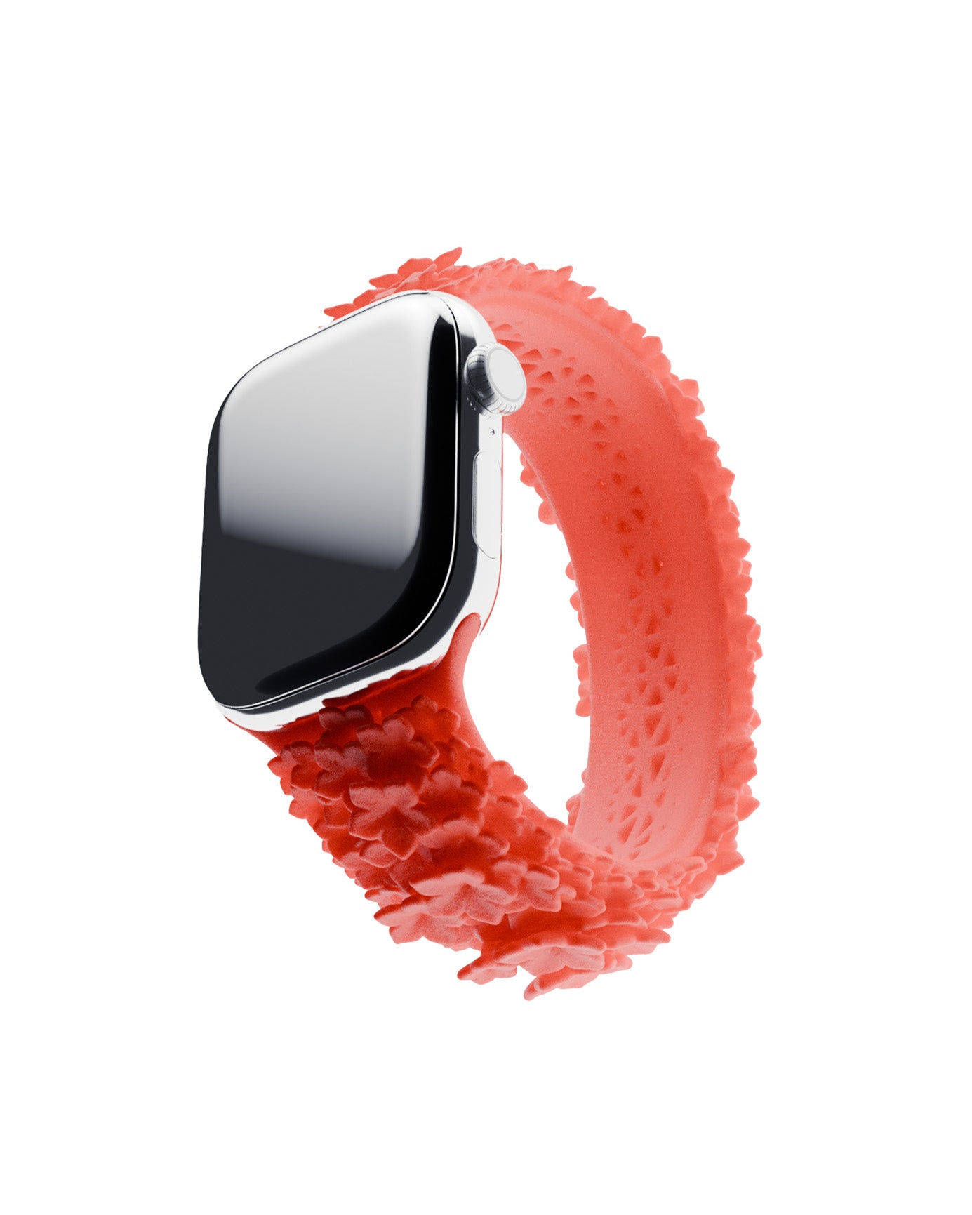 PEACH FLOWER APPLE WATCH BAND 3D PRINTED