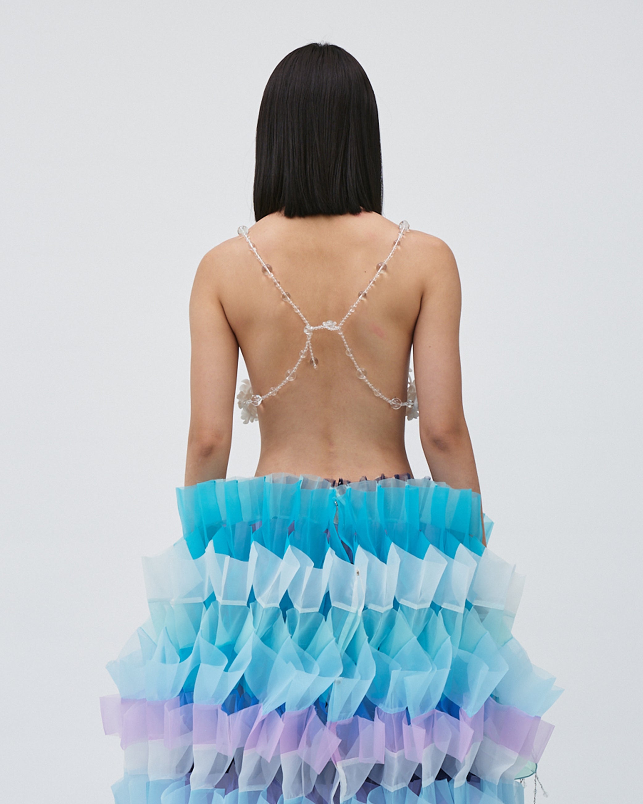 3D PRINTED CLUSTERED FLOWER BRA
