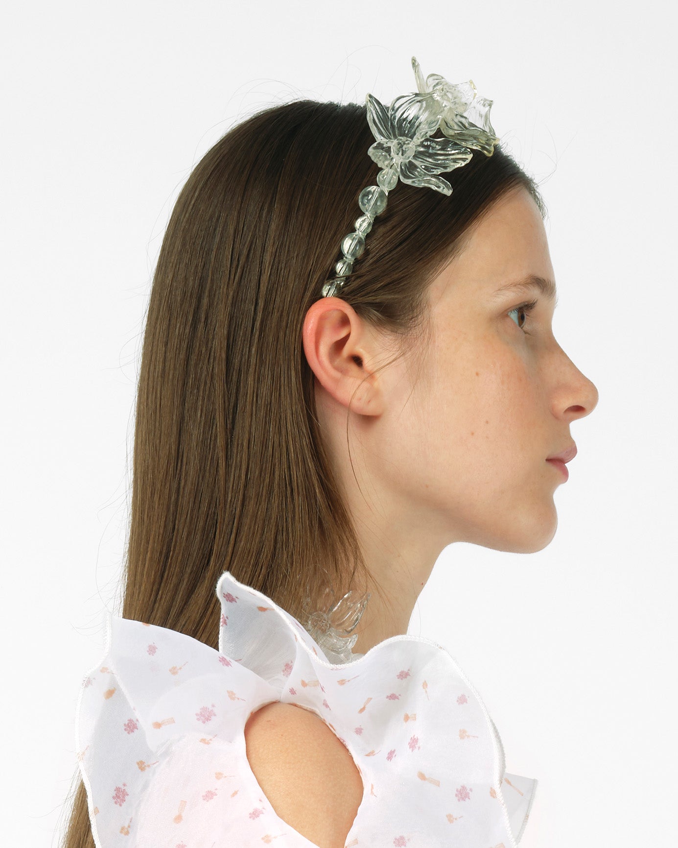 WOMEN CLEAR TRANSPARENT HAIR BAND HEADBAND EVENING WEAR