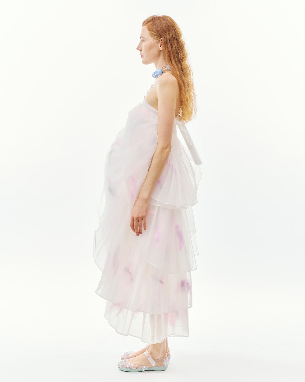 EMBROIDERED FEATHER ANGEL DRESS