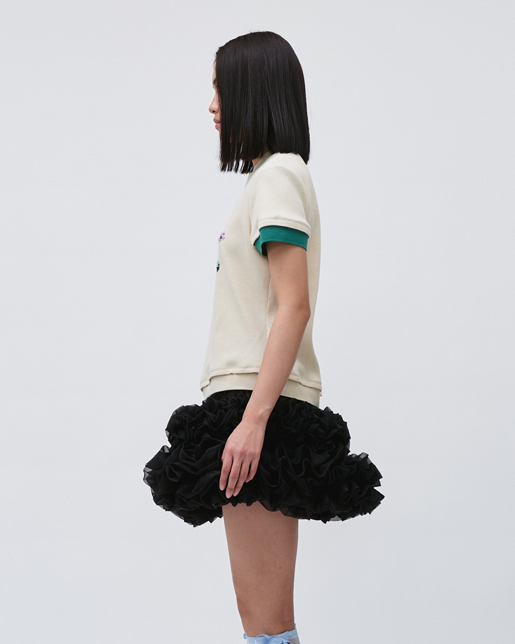 EMBROIDERED LAYERED TEE
