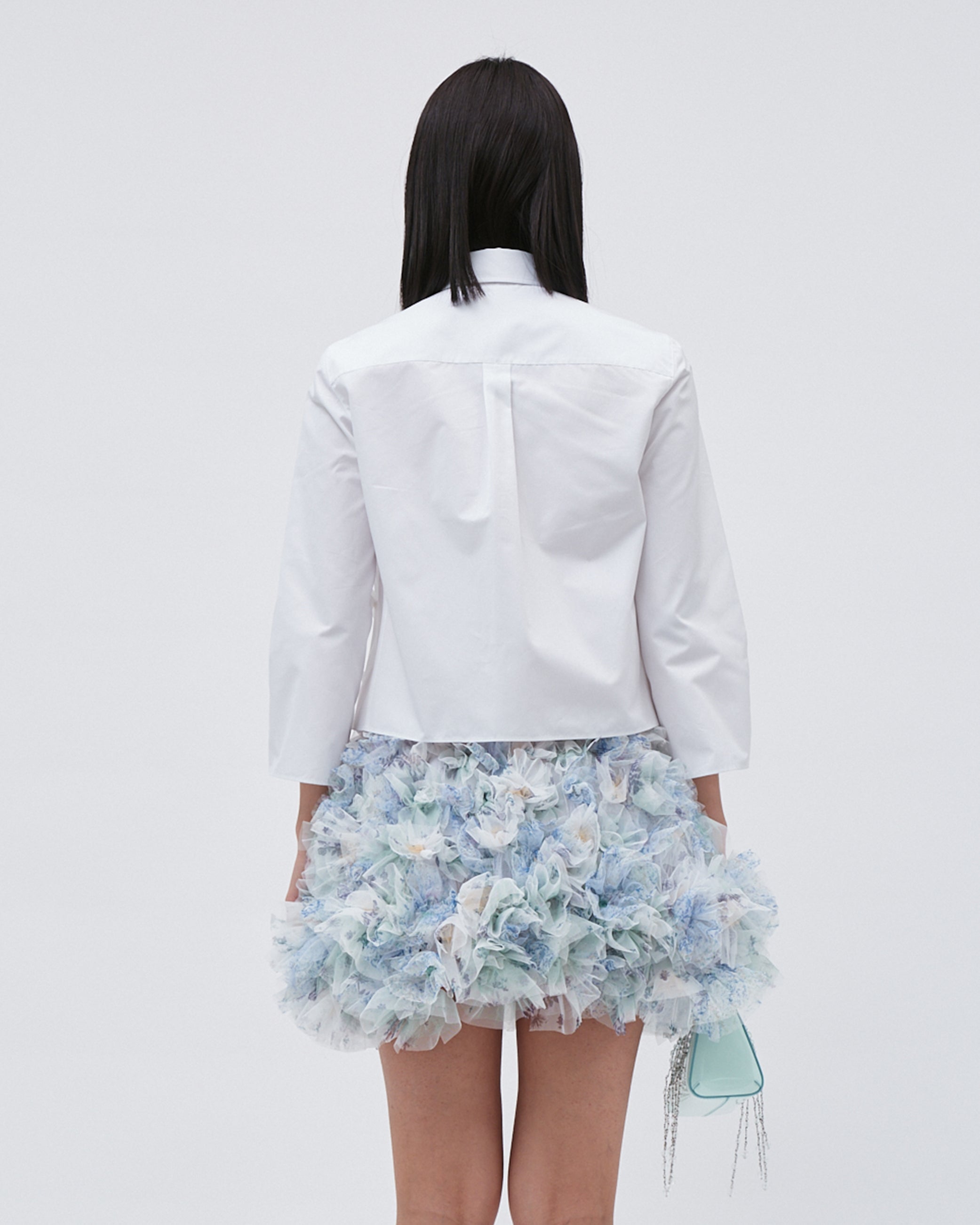RIBBON FLORAL EMBROIDERED SHIRT