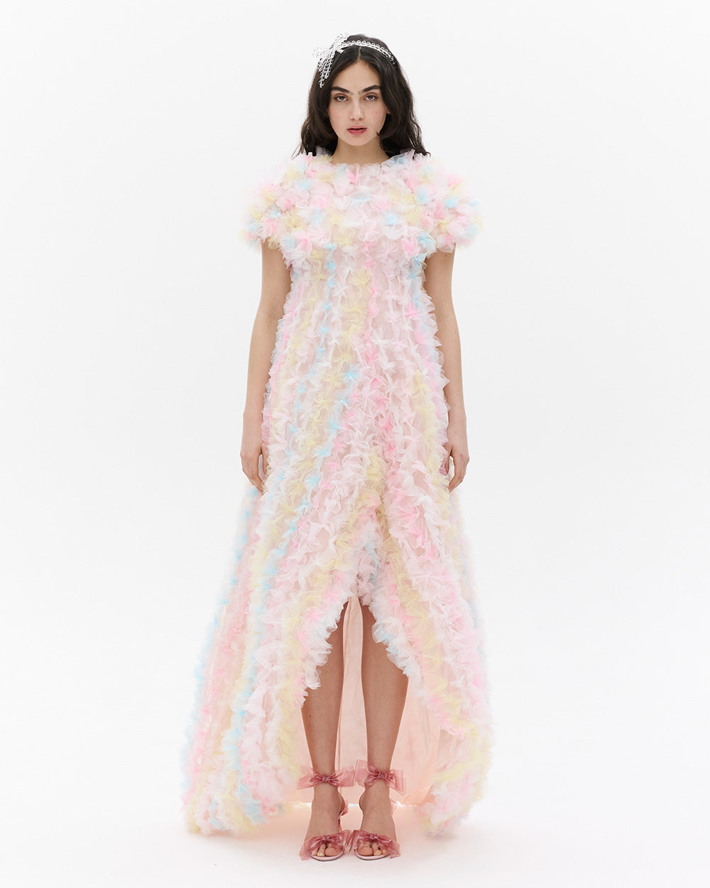 AIR-FLOWER PASTEL MAXI GOWN