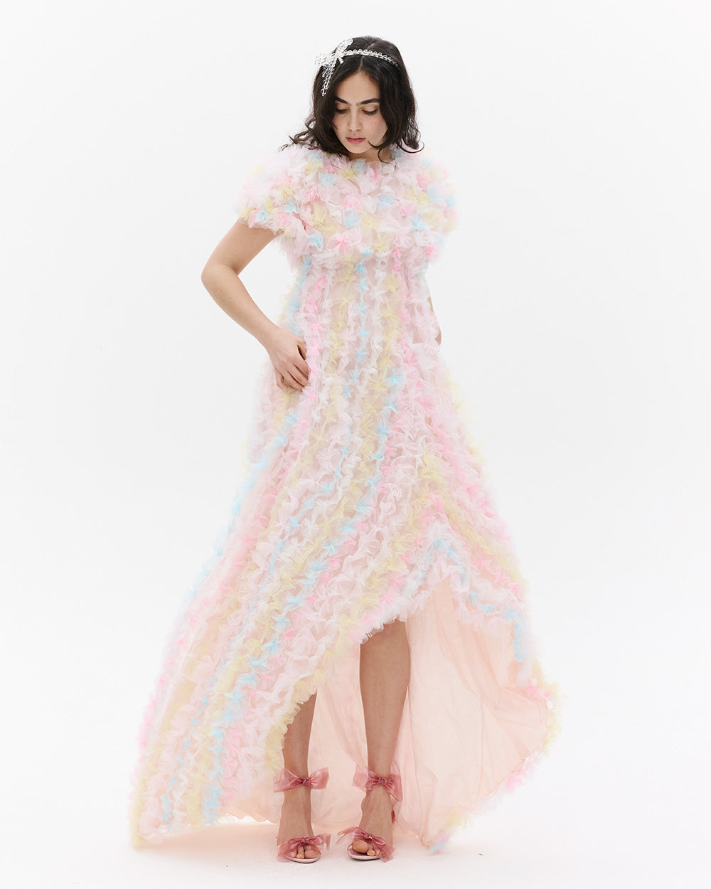 AIR-FLOWER PASTEL MAXI GOWN