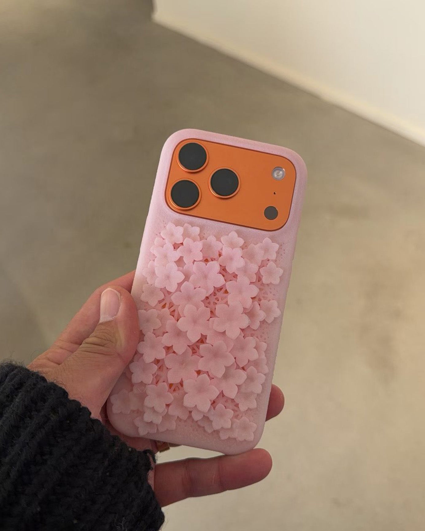 PEACH FLOWER IPHONE CASE 3D PRINTED
