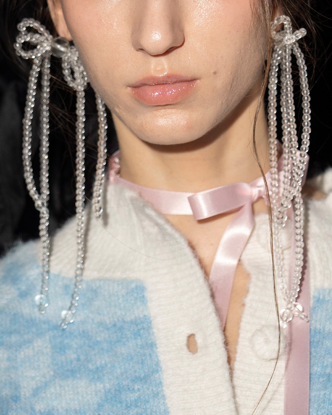 SUSANFANGBUBBLEBEADEDBOWDANGLINGEARRINGfront1