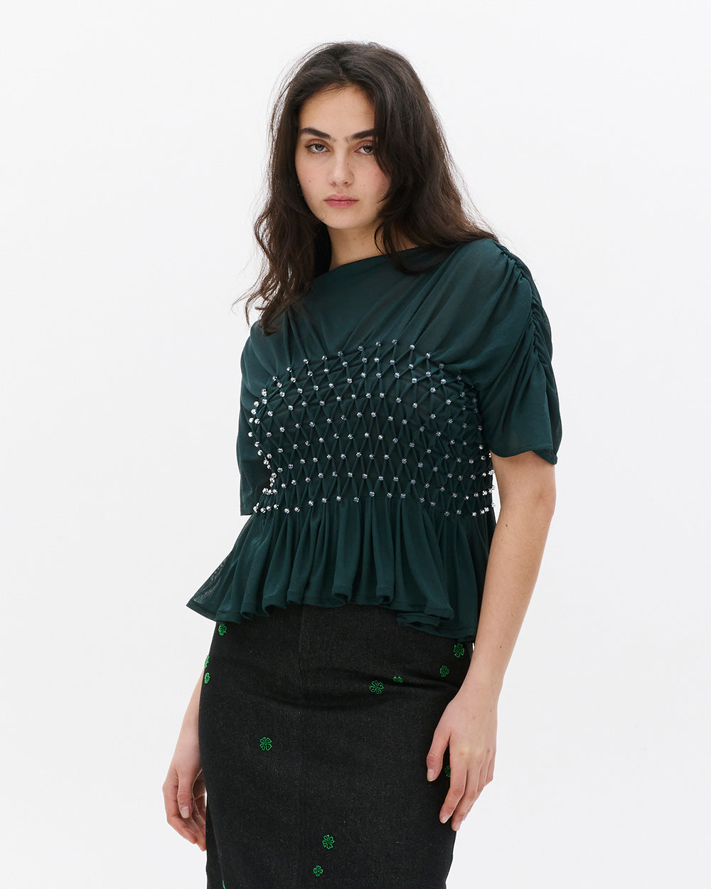 SUSANFANGBUBBLESMOCKEDJERSEYTOPside