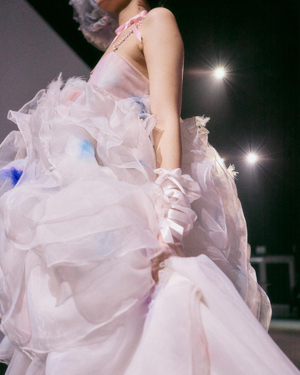 SUSANFANGFEATHEREMBROIDEREDRUFFLEMAXIDRESSsidedetails