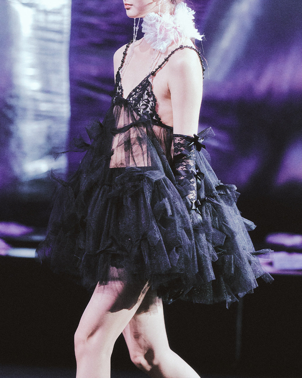 SUSANFANGLACERIBBONBOWMINIDRESSside