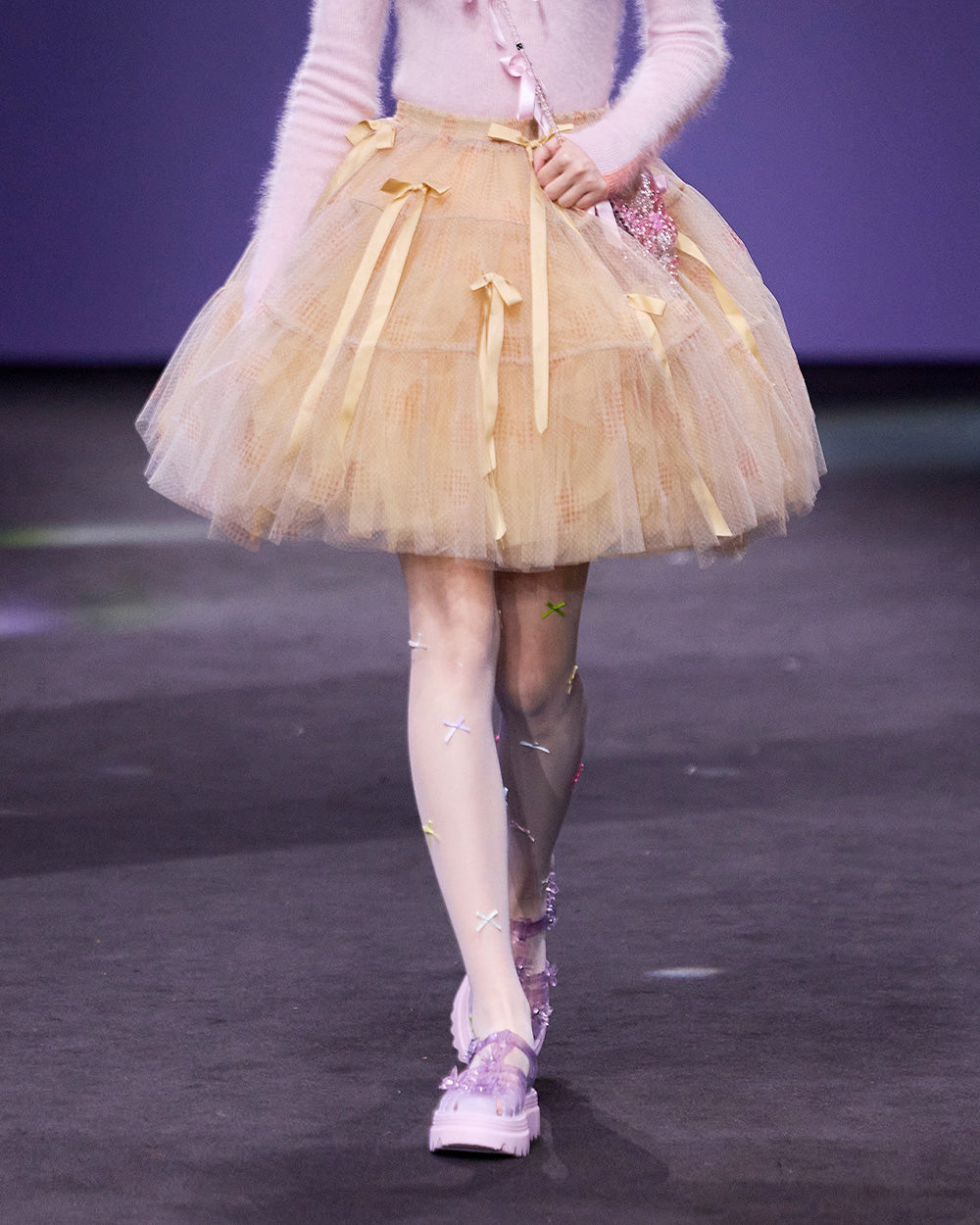 SUSANFANGPRINTEDRIBBONBOWSKIRTfront