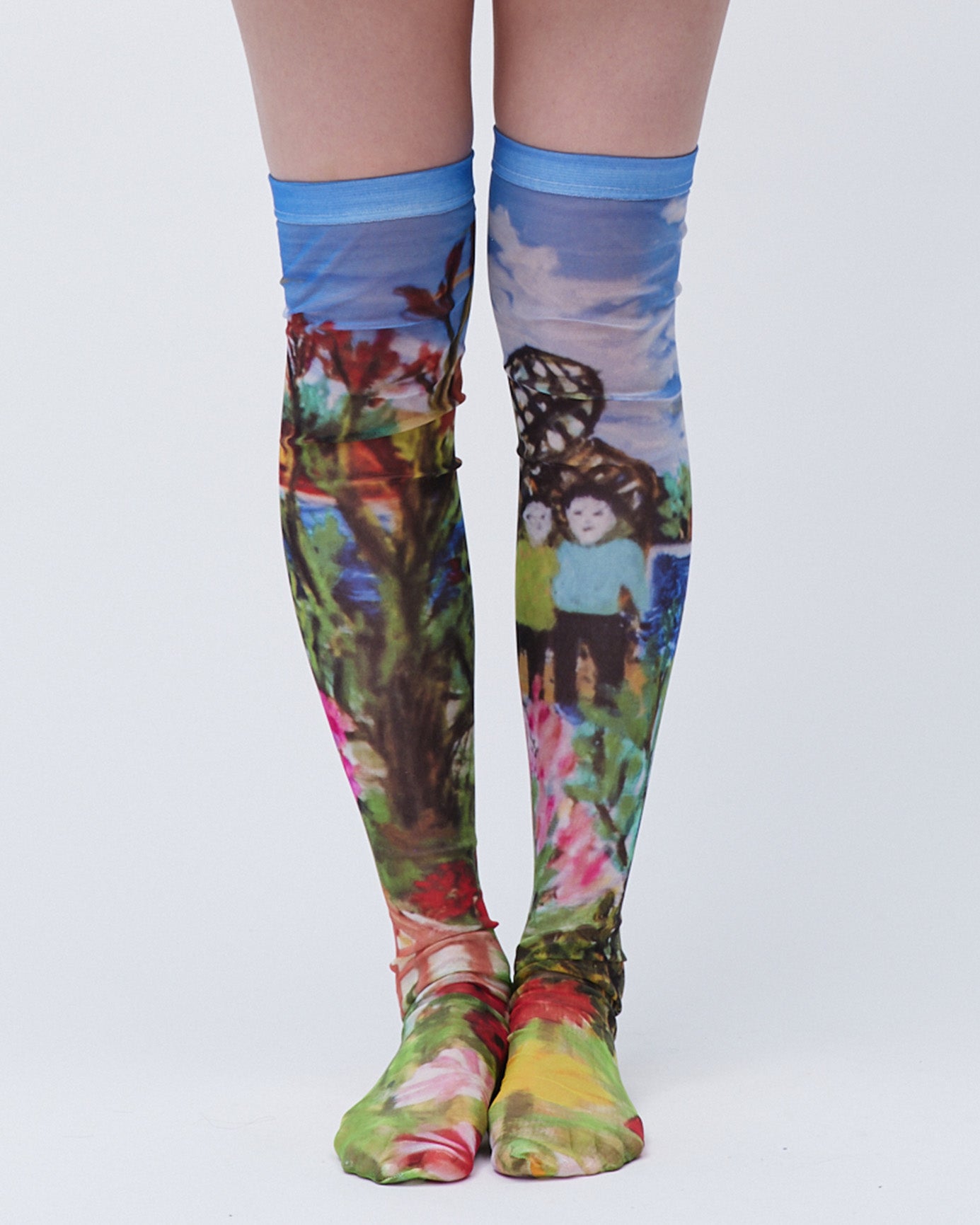 SUSANFANGPRINTEDSOCKSFLORALFRONT