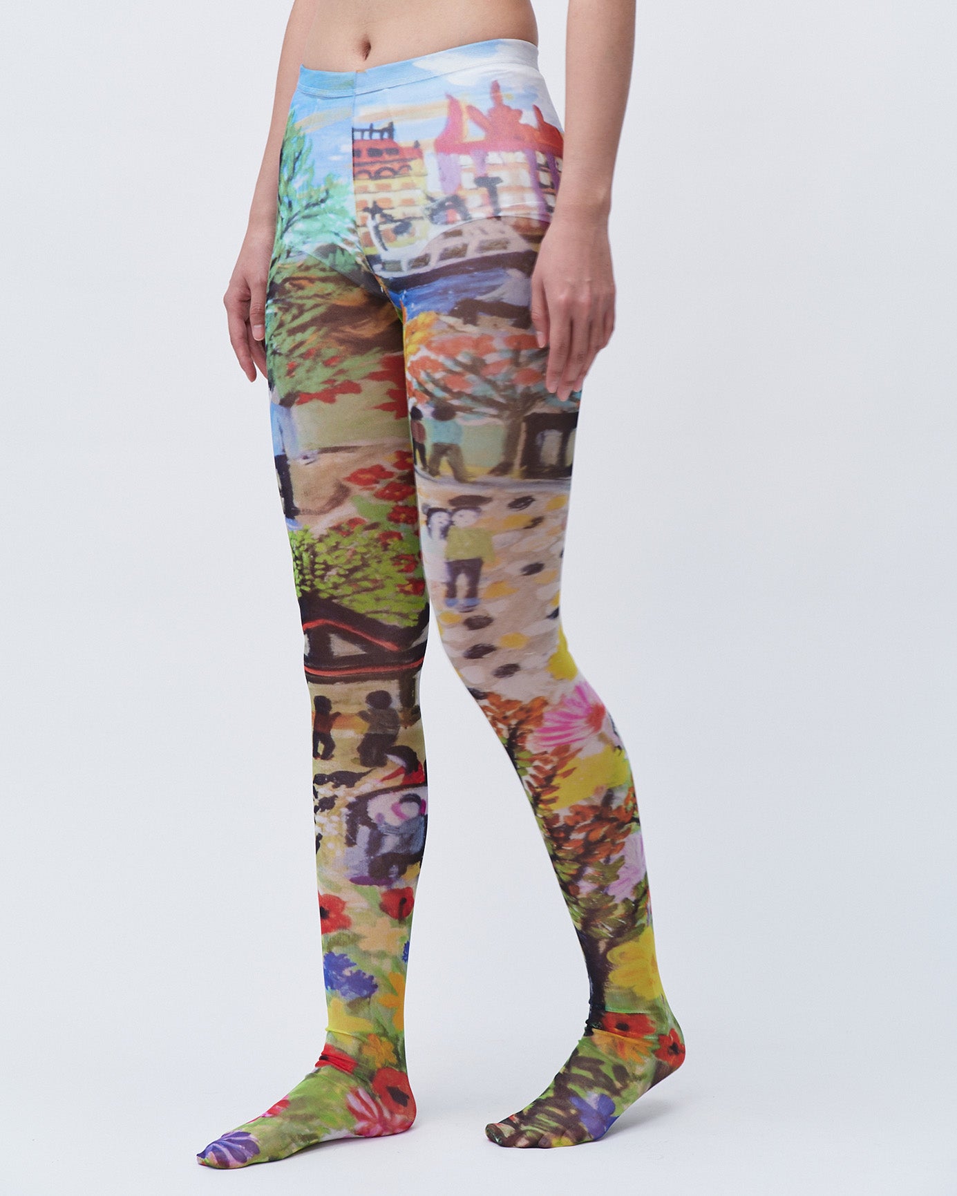 SUSANFANGPRINTEDTIGHTSFLORALCASUAL