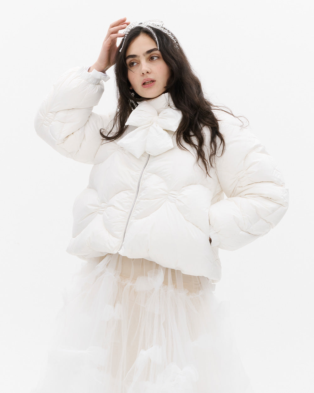 SUSANFANGQUILTEDBOWPUFFERJACKETWHITEside