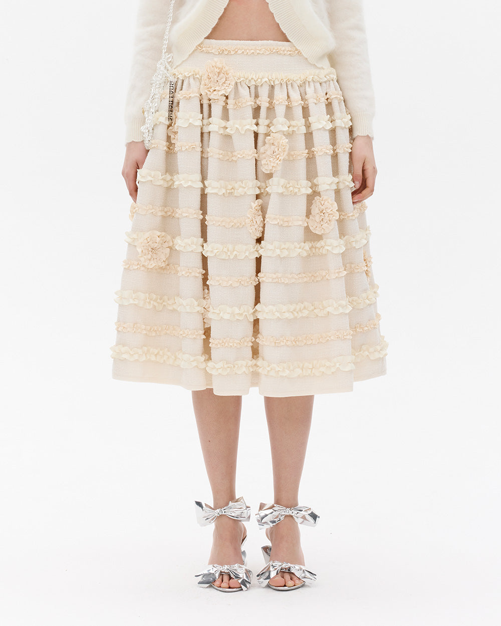 SUSANFANGRIBBONROSETWEEDSKIRTfront