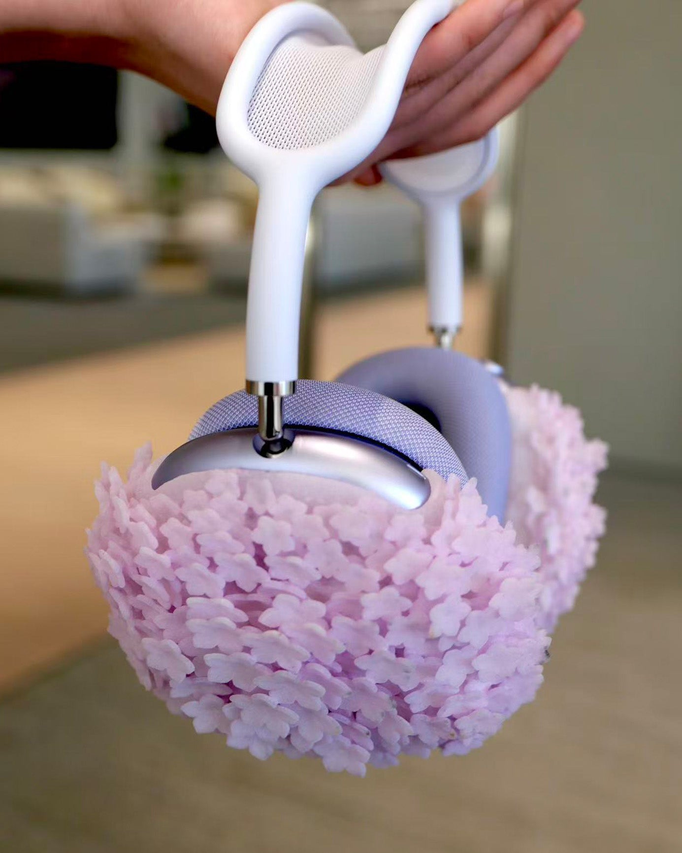 PEACH FLOWER AIRPODS MAX CASE 3D PRINTED