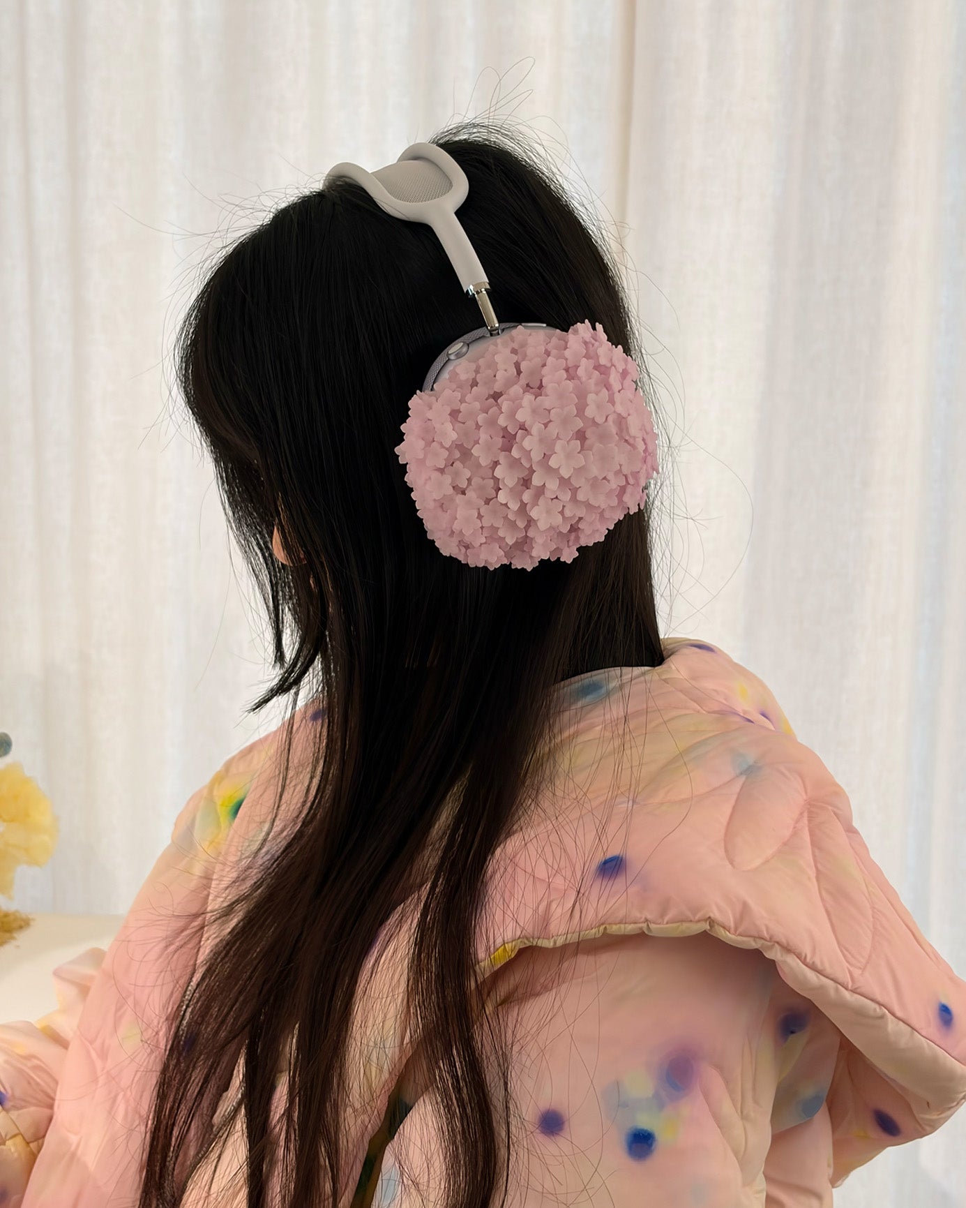 PEACH FLOWER AIRPODS MAX CASE 3D PRINTED
