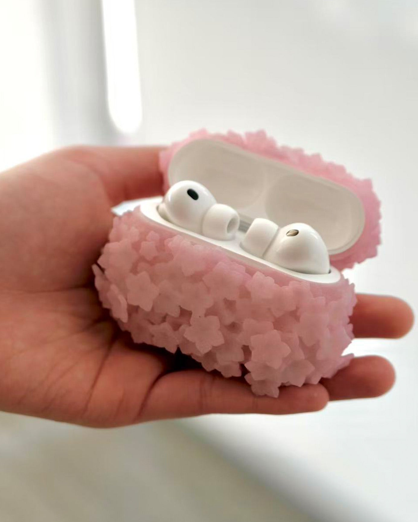 PEACH FLOWER AIRPODS CASE 3D PRINTED