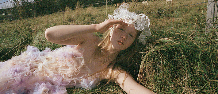 【SUSAN FANG】ビーズ かぎ針編み ミディ スカート SUSAN FANG CROCHET BEADED X DRESS