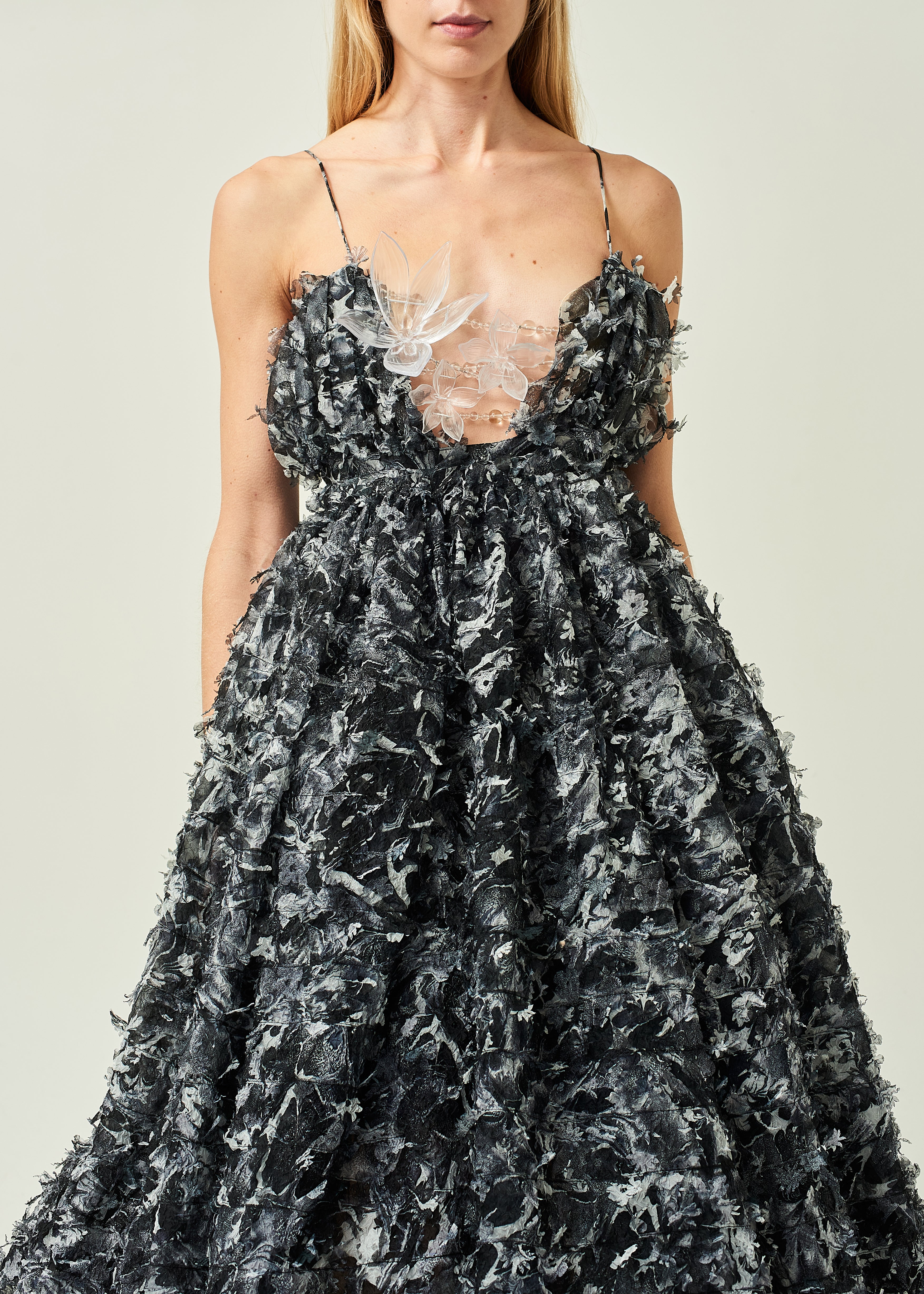 WOMEN SLEEVELESS MIDI BLACK BALL GOWN