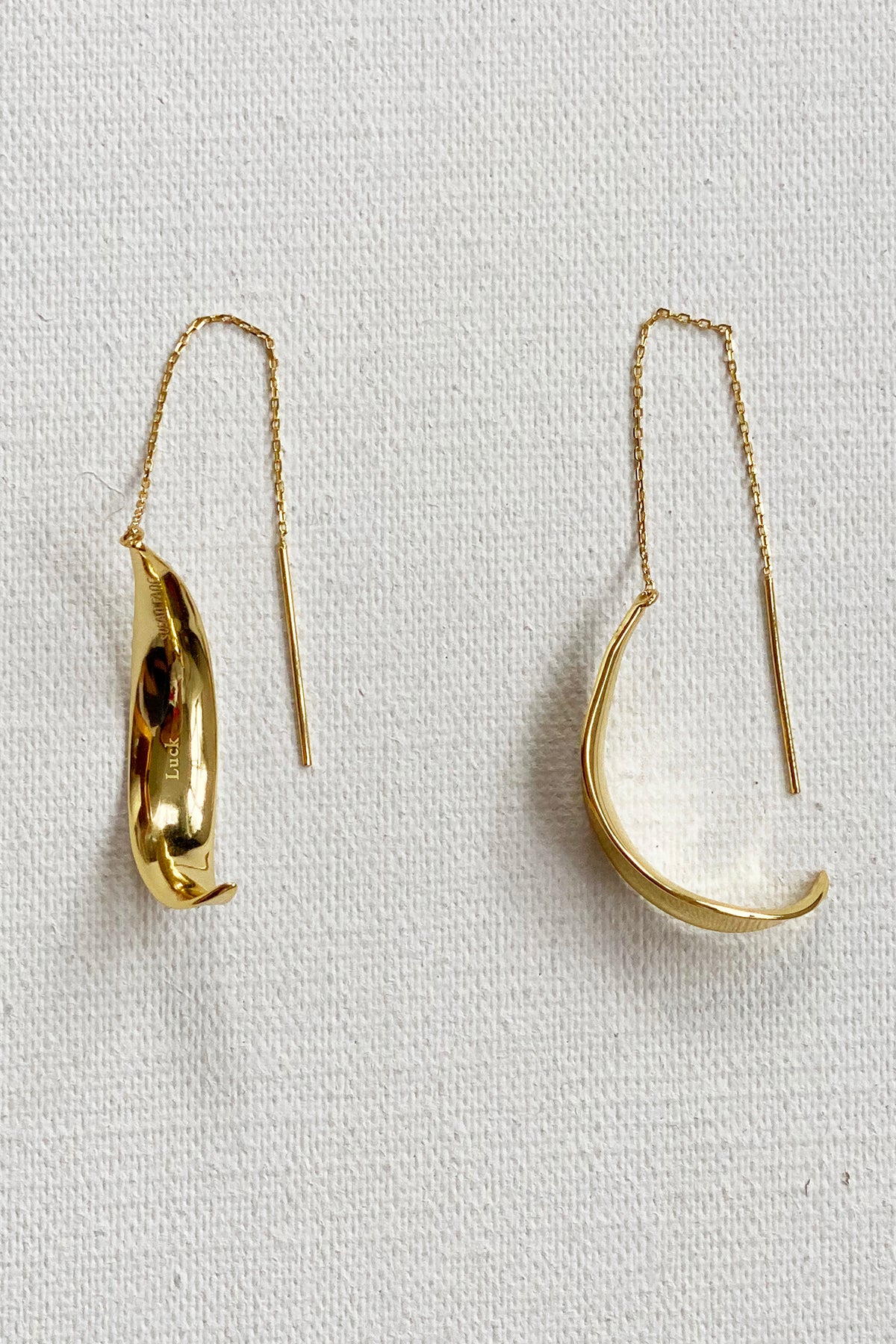 WOMEN GIRL EAR ACCESSORY GOLD STYLE GOLDEN LUCK CHIME LEAF EARRING