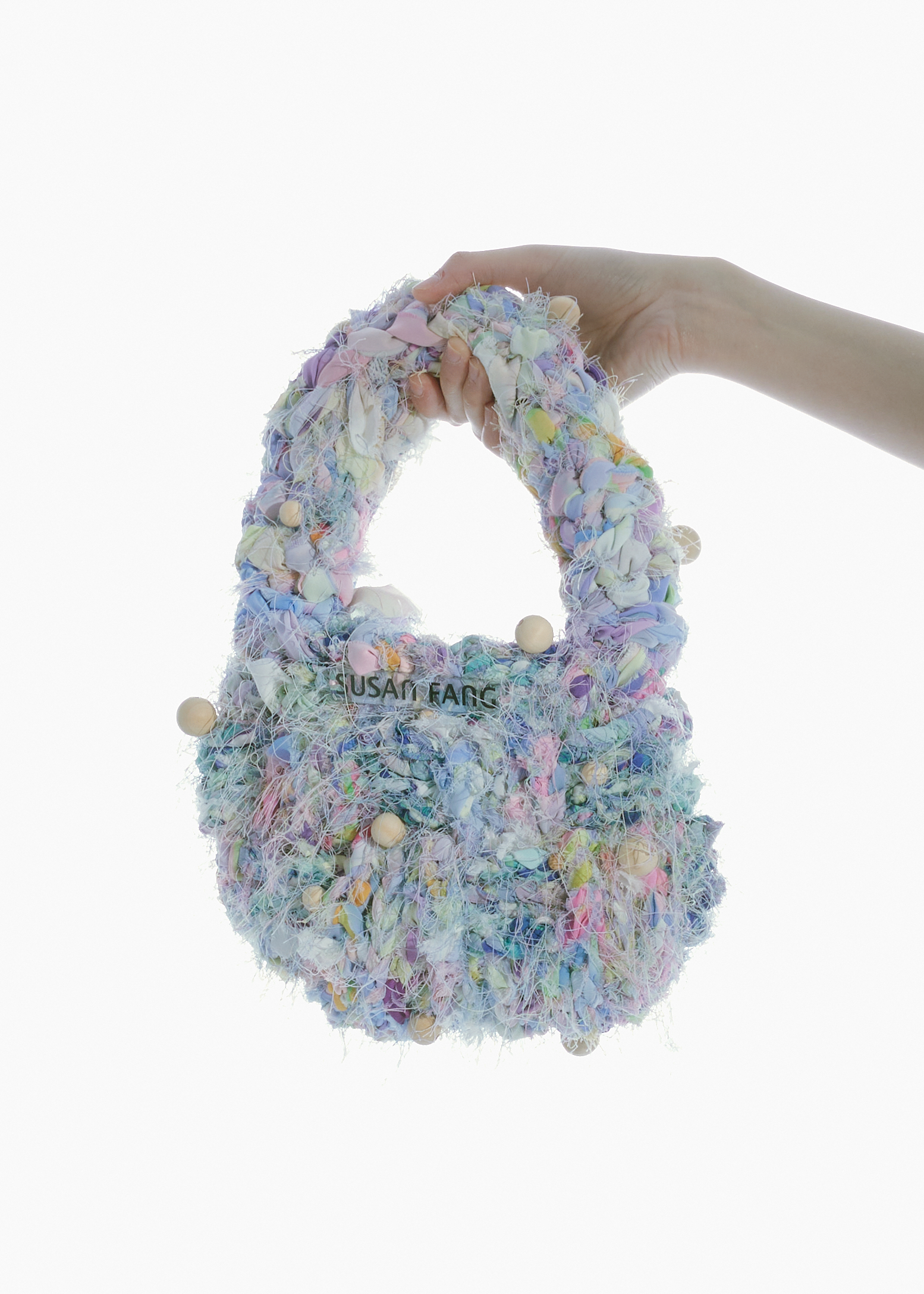 PASTEL CROCHET BEADED BAG MINI SHOULDER BAG
