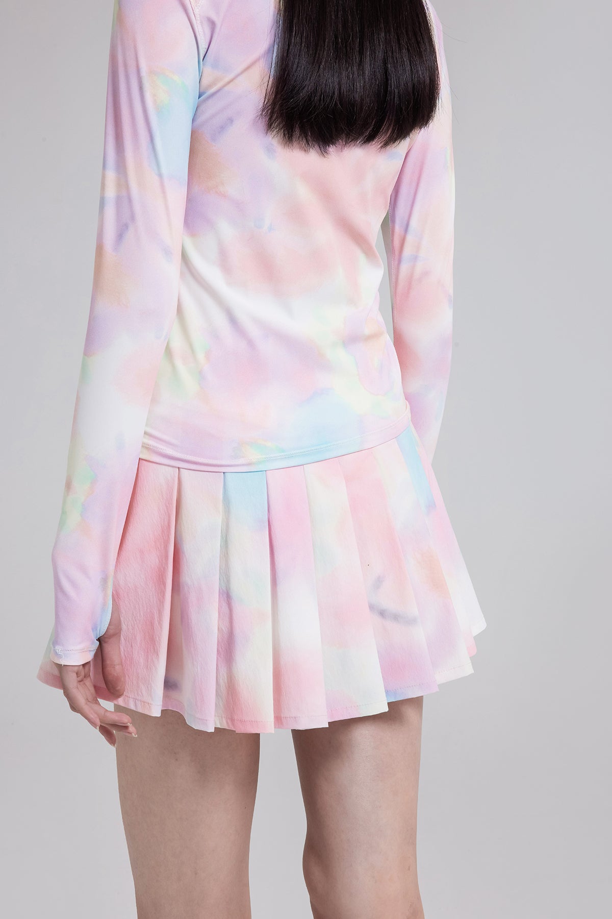 WOMEN GIRL MINI SHORT PINK PLEATED PASTEL SPORTS PLEATED SKIRT
