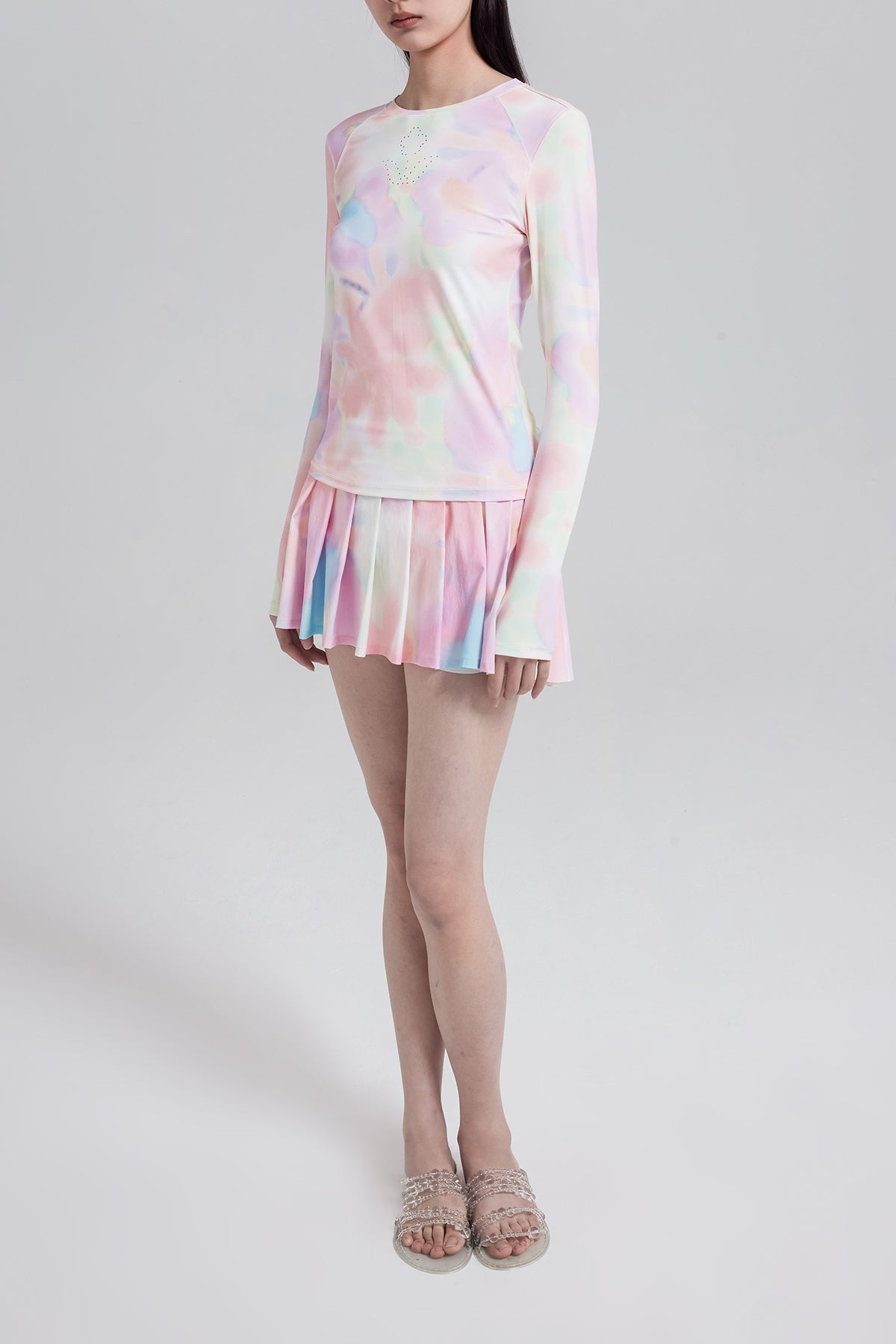 WOMEN GIRL MINI SHORT PINK PLEATED PASTEL SPORTS PLEATED SKIRT