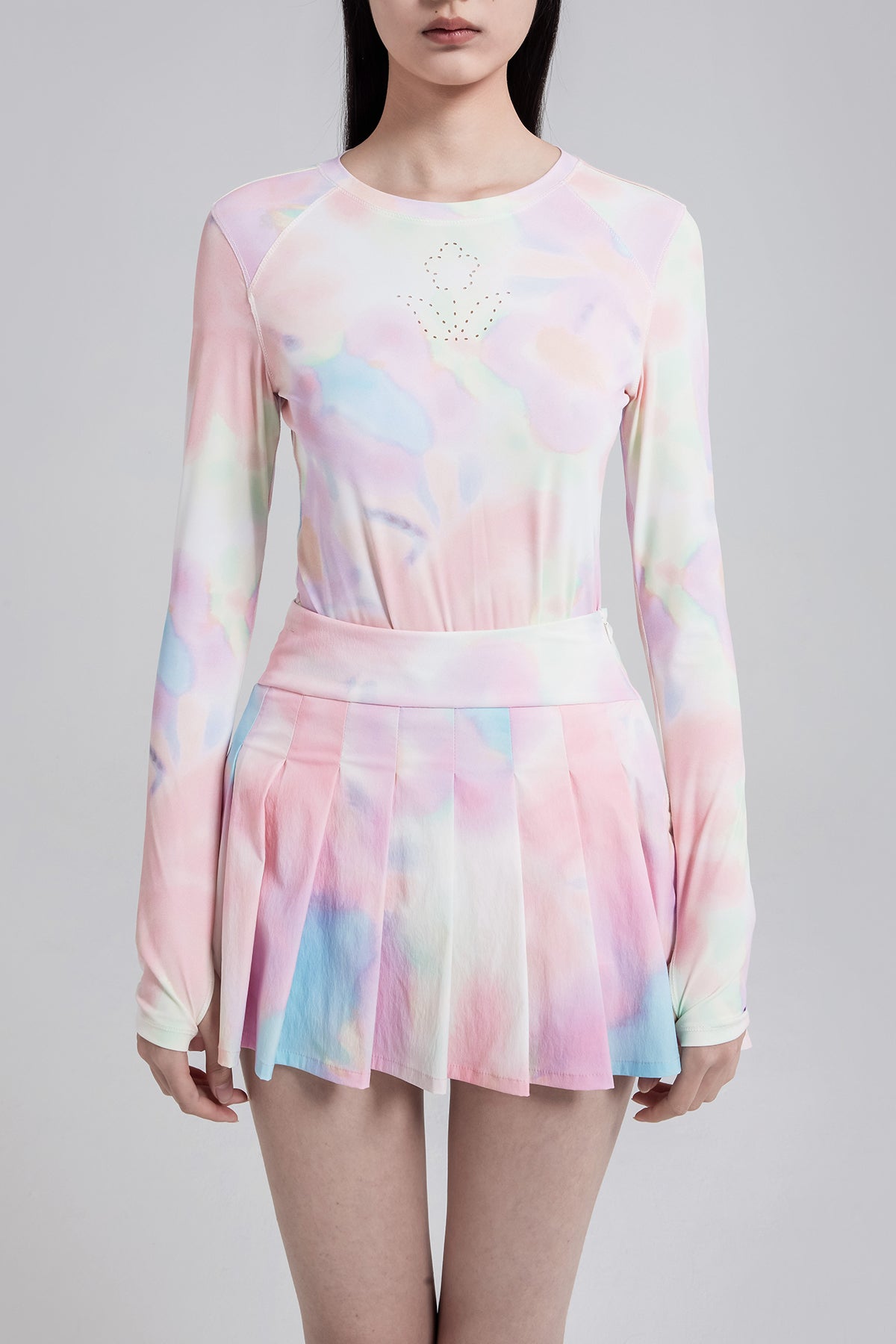 WOMEN GIRL MINI SHORT PINK PLEATED PASTEL SPORTS PLEATED SKIRT