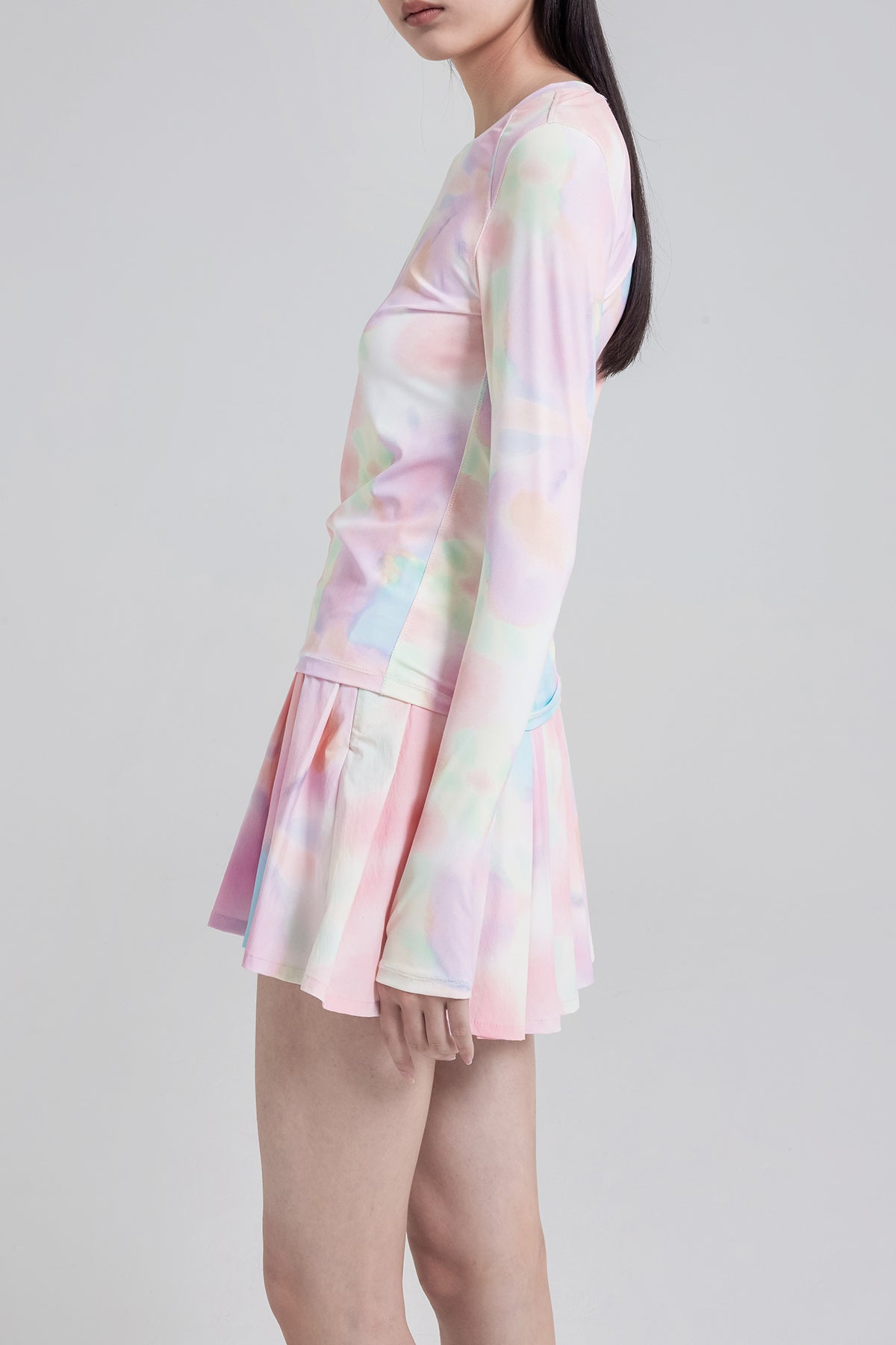 WOMEN GIRL MINI SHORT PINK PLEATED PASTEL SPORTS PLEATED SKIRT