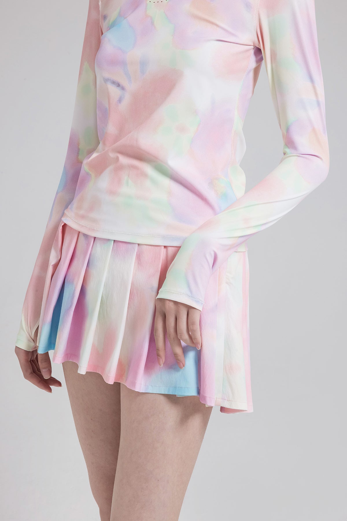 WOMEN GIRL MINI SHORT PINK PLEATED PASTEL SPORTS PLEATED SKIRT